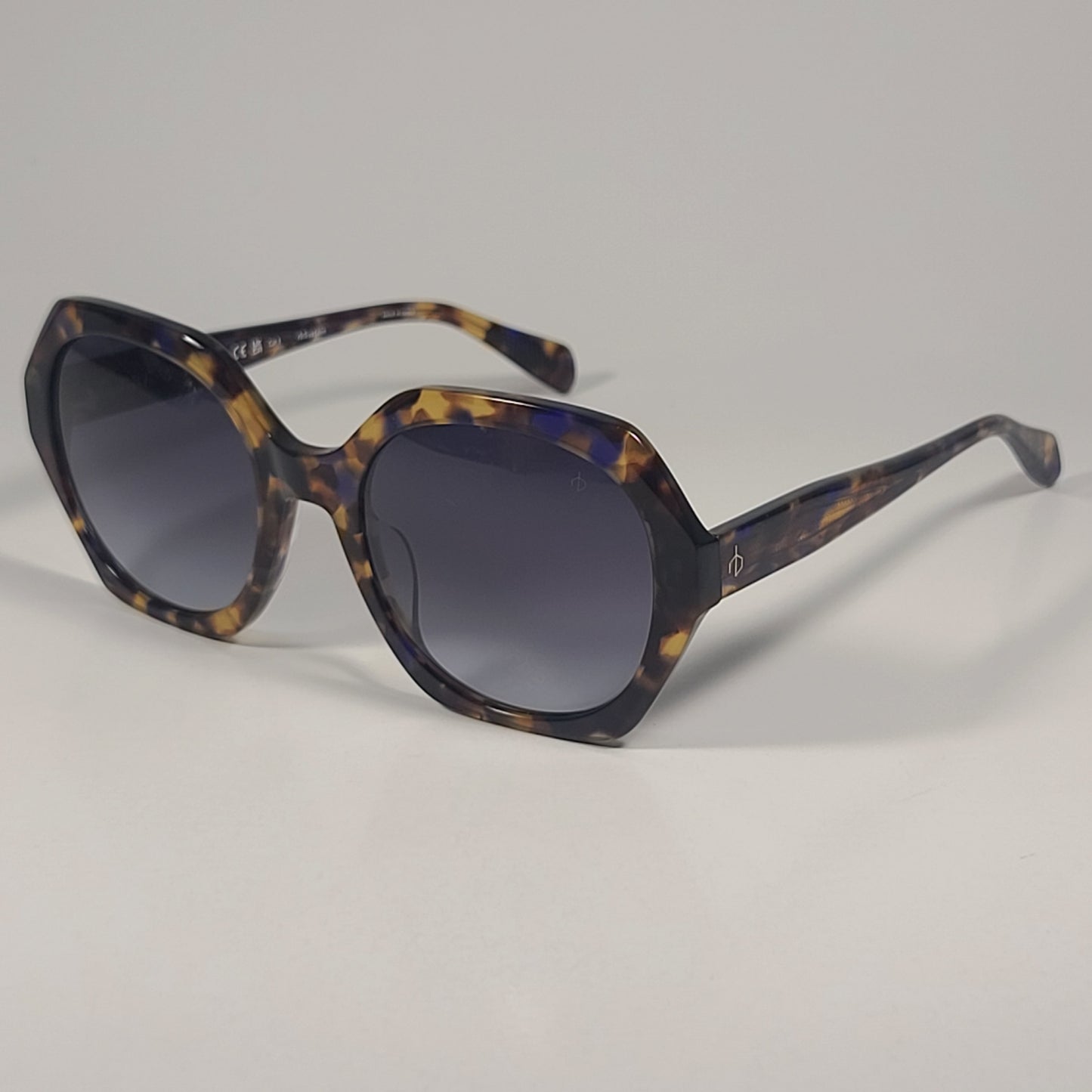 RAG & BONE RNB1078/S X8Q 9O Geometric Sunglasses Blue Havana Gray Gradient Lens - Sunglasses