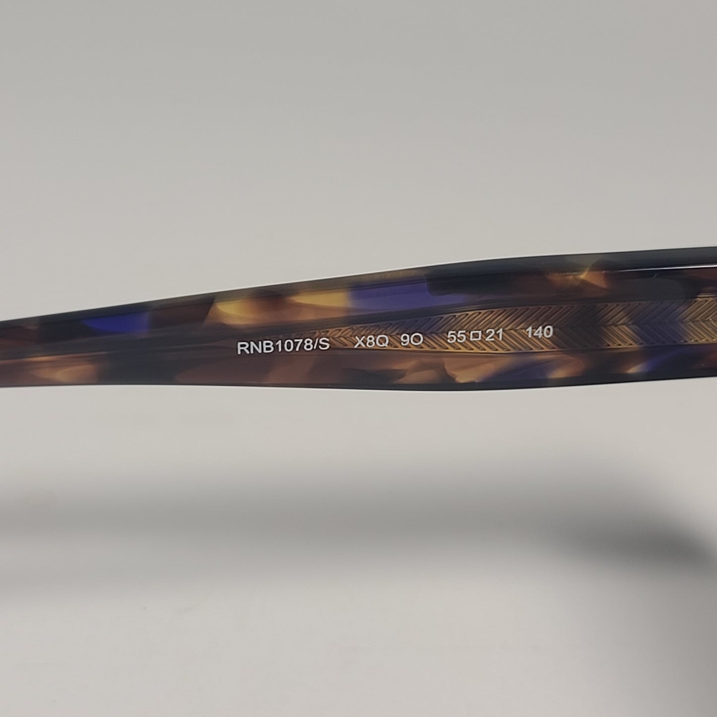 RAG & BONE RNB1078/S X8Q 9O Geometric Sunglasses Blue Havana Gray Gradient Lens - Sunglasses