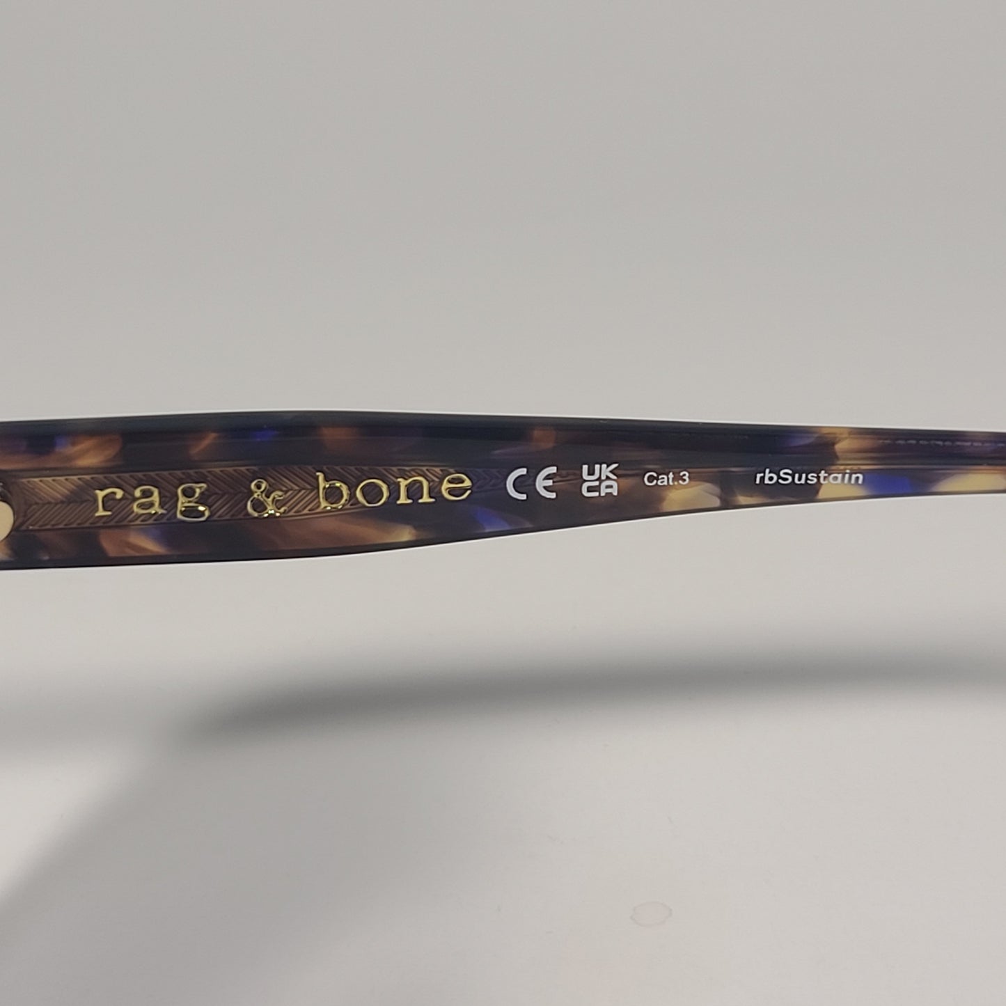 RAG & BONE RNB1078/S X8Q 9O Geometric Sunglasses Blue Havana Gray Gradient Lens - Sunglasses