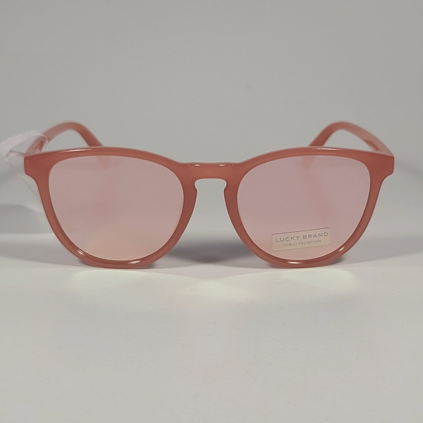 Lucky Brand SLBD118 PINK Round Sunglasses Pink Frame Pink Flash Mirror Lens - Sunglasses