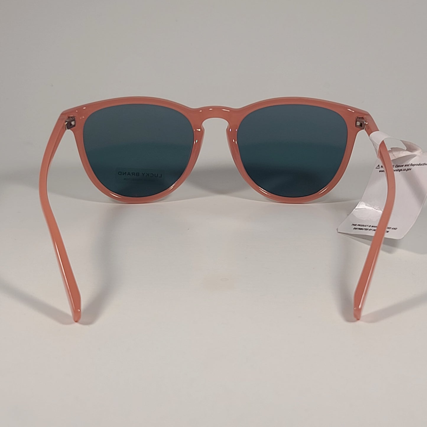 Lucky Brand SLBD118 PINK Round Sunglasses Pink Frame Pink Flash Mirror Lens - Sunglasses