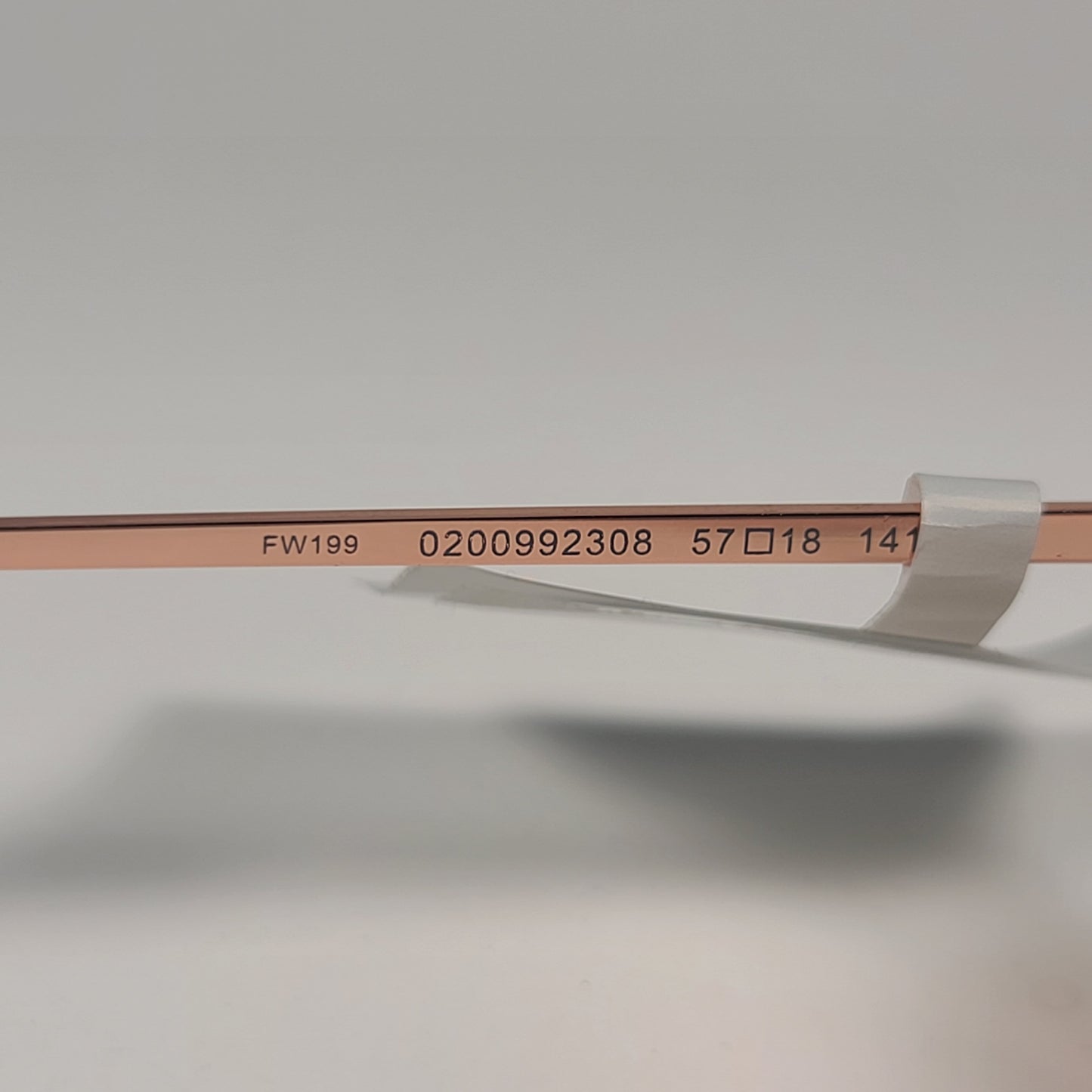 Fossil FW199 Rimless Pilot Sunglasses Rose Gold Frame And Flash Lens 57mm - Sunglasses