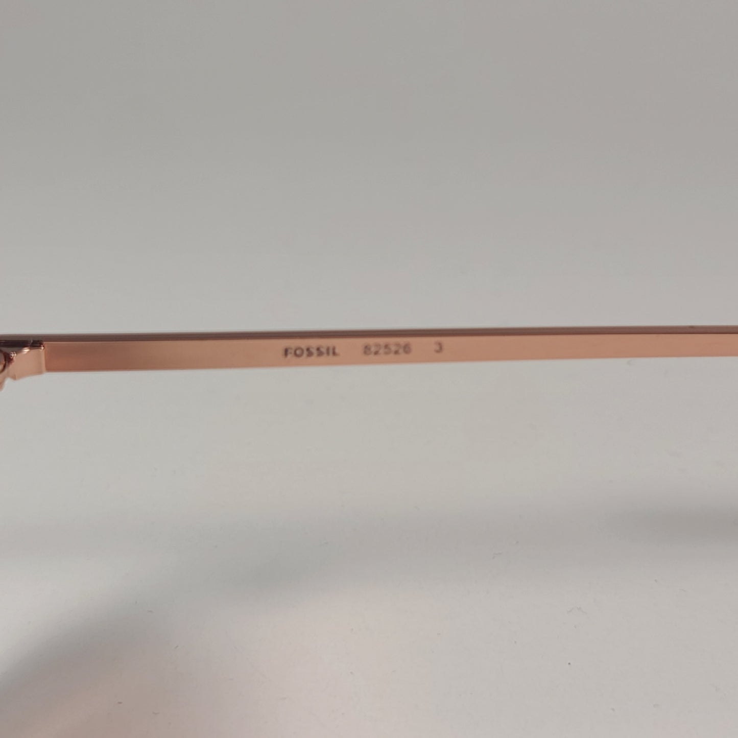 Fossil FW199 Rimless Pilot Sunglasses Rose Gold Frame And Flash Lens 57mm - Sunglasses