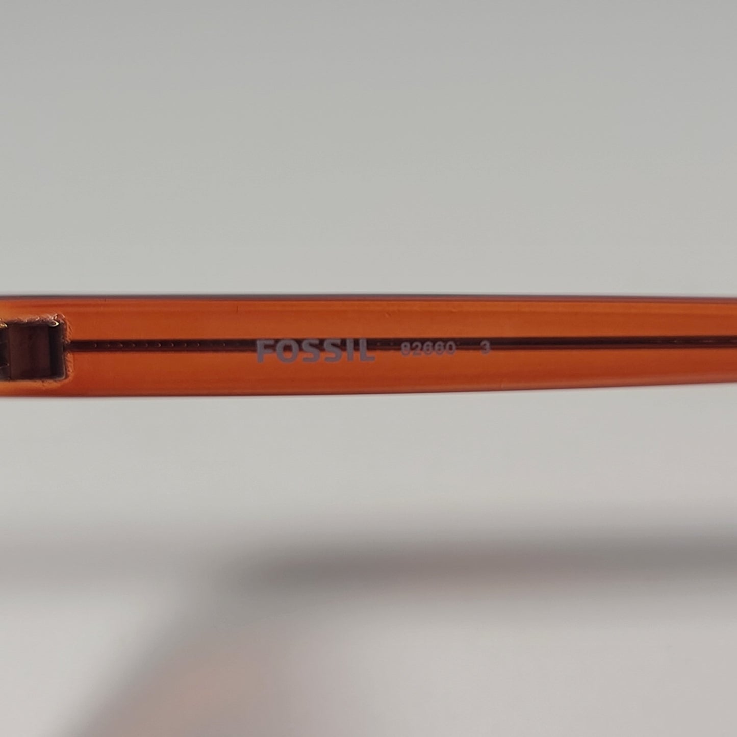 Fossil FW230 Cat Eye Sunglasses Orange Demi Frame Brown Gradient Lens 51mm - Sunglasses