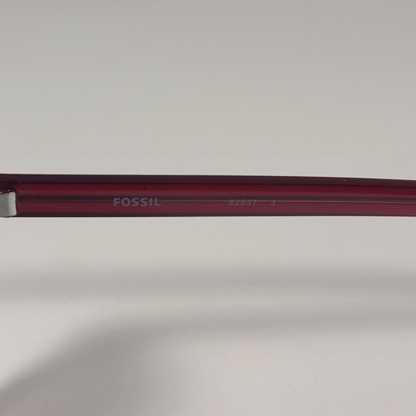 Fossil FW204 Geometric Hexagon Sunglasses Red Frame Smoke Gradient Lens 53mm - Sunglasses