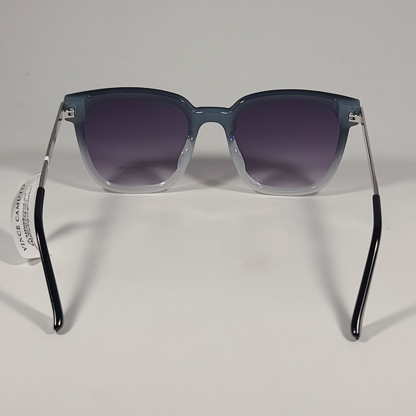 Vince Camuto VC1166 OXGY Oversize Square Sunglasses Black Silver Gray Gradient Sunglasses