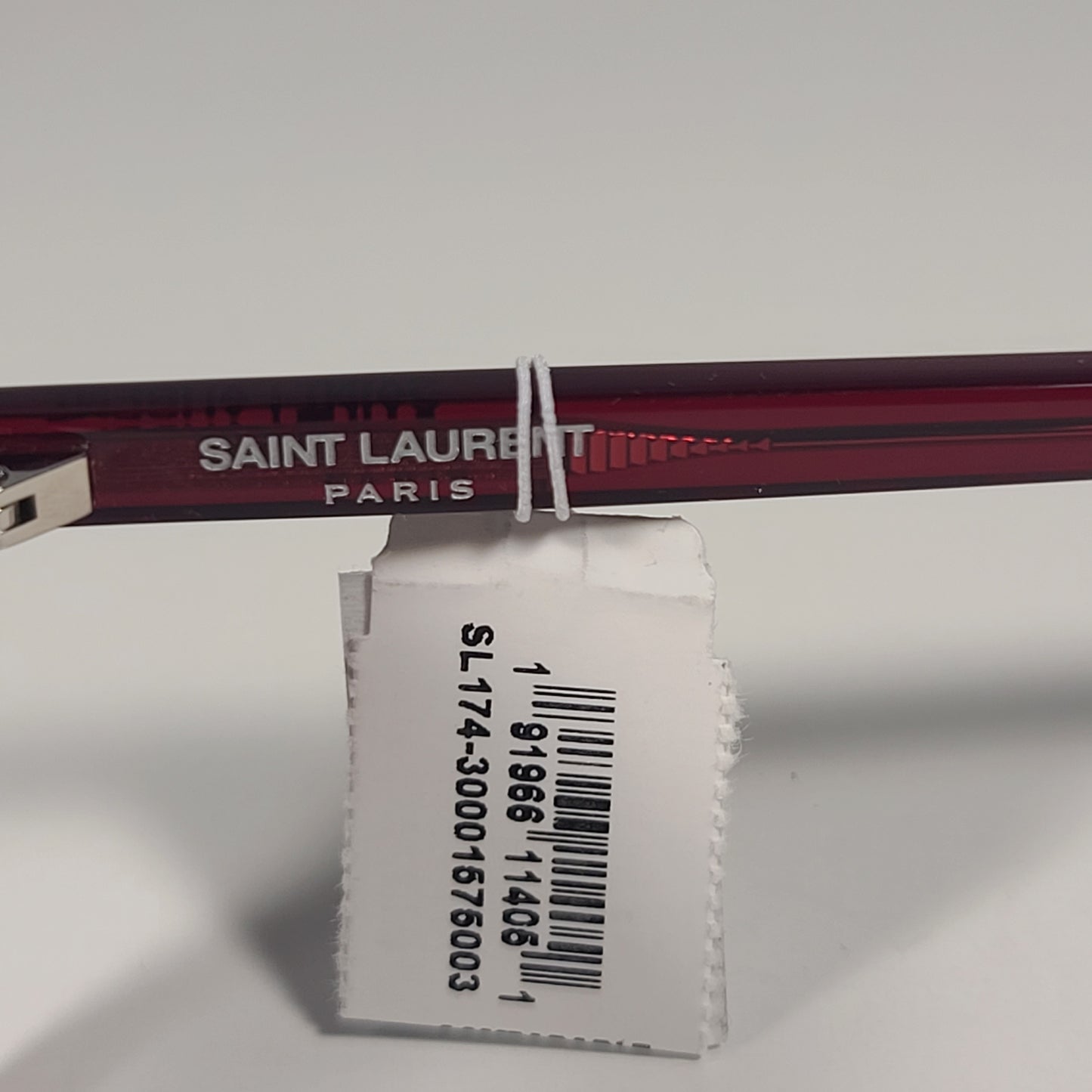 Saint Laurent SL174 003 Women’s Square Sunglasses Red Frame Gray Gradient Lens Sunglasses