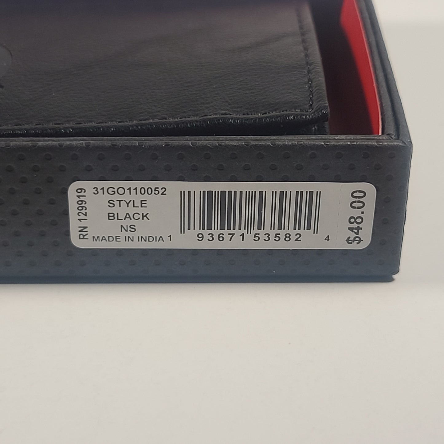 Guess Los Angeles Men’s Trifold G Logo Leather Wallet Black Passcase 31GO1100052 - Wallets