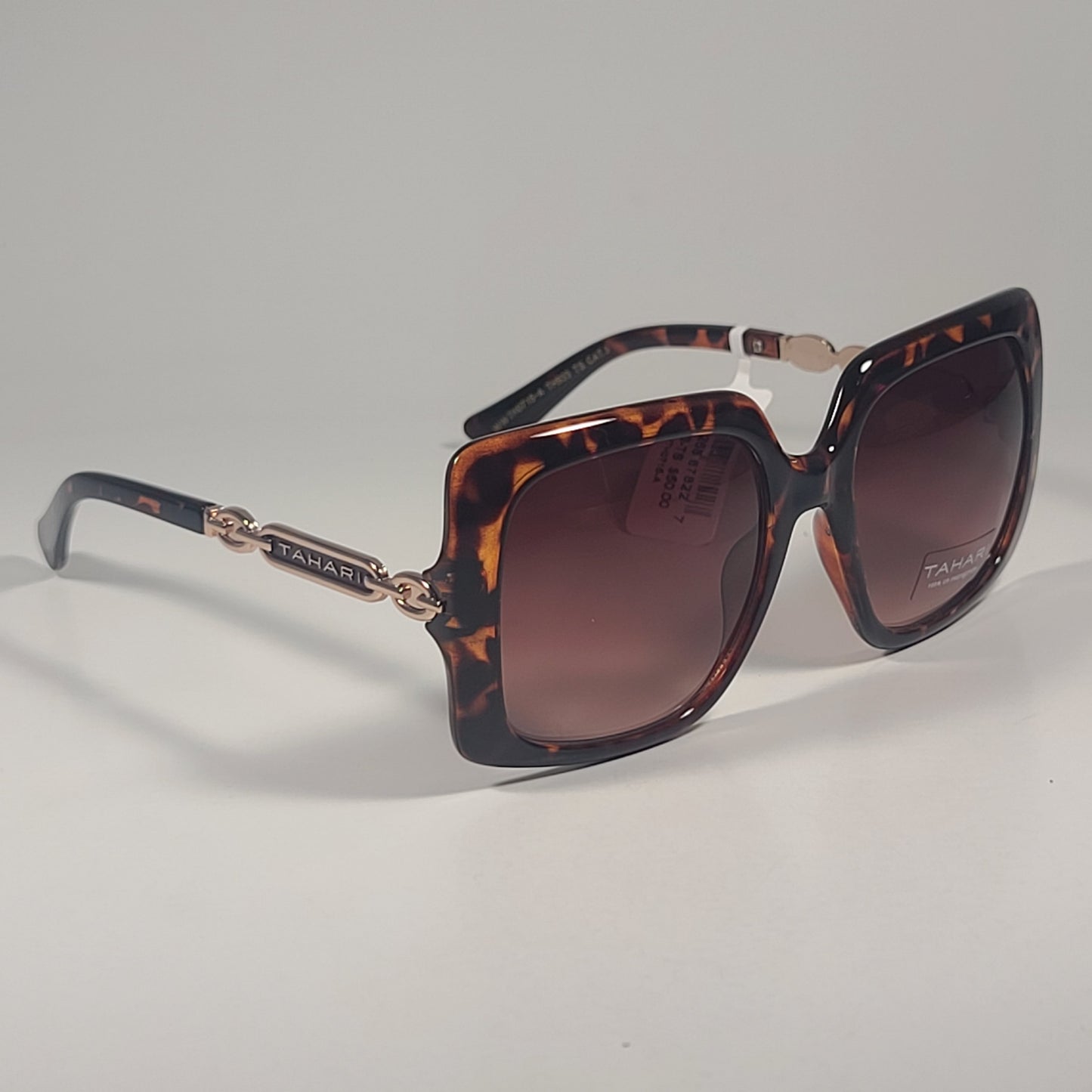 Tahari TH933 TS Oversize Butterfly Sunglasses Gold Brown Tortoise Gradient Lens - Sunglasses
