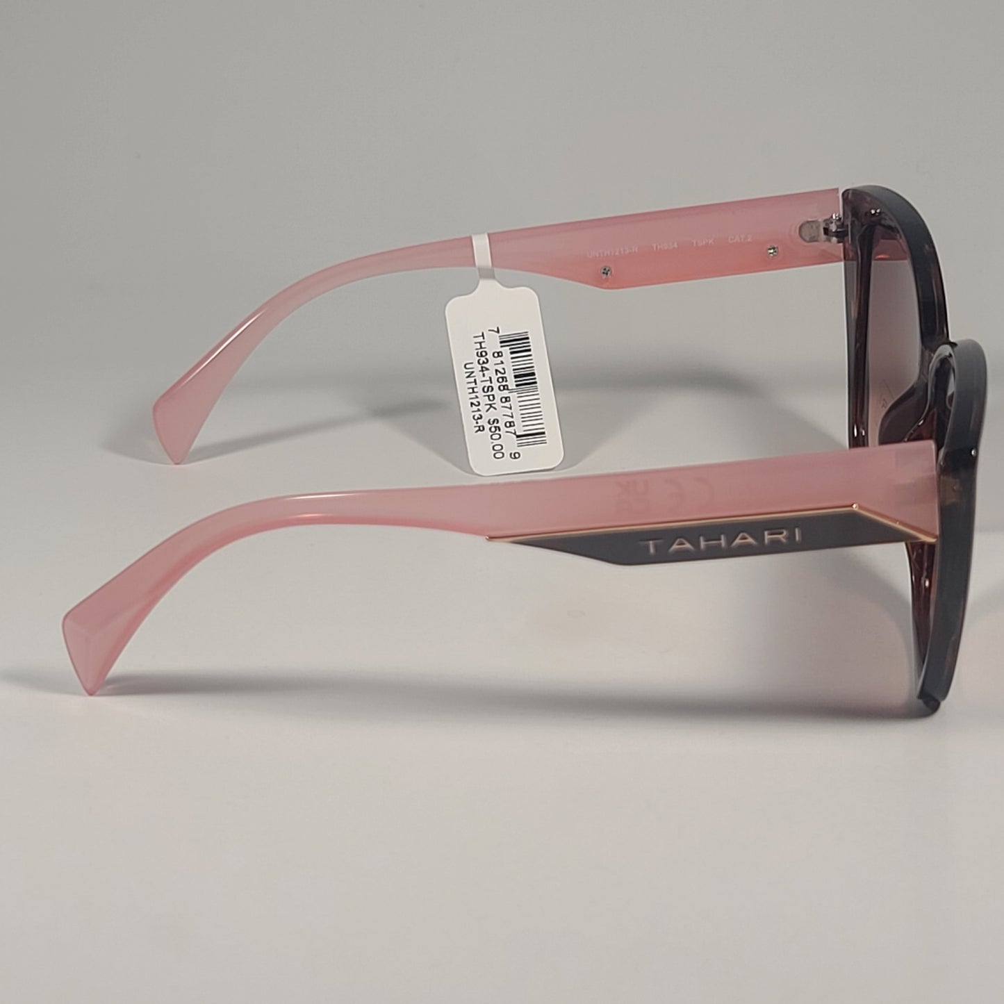 Tahari Cat Eye Sunglasses Two Tone Pink And Tortoise Brown Gradient TH934 TSPK - Sunglasses