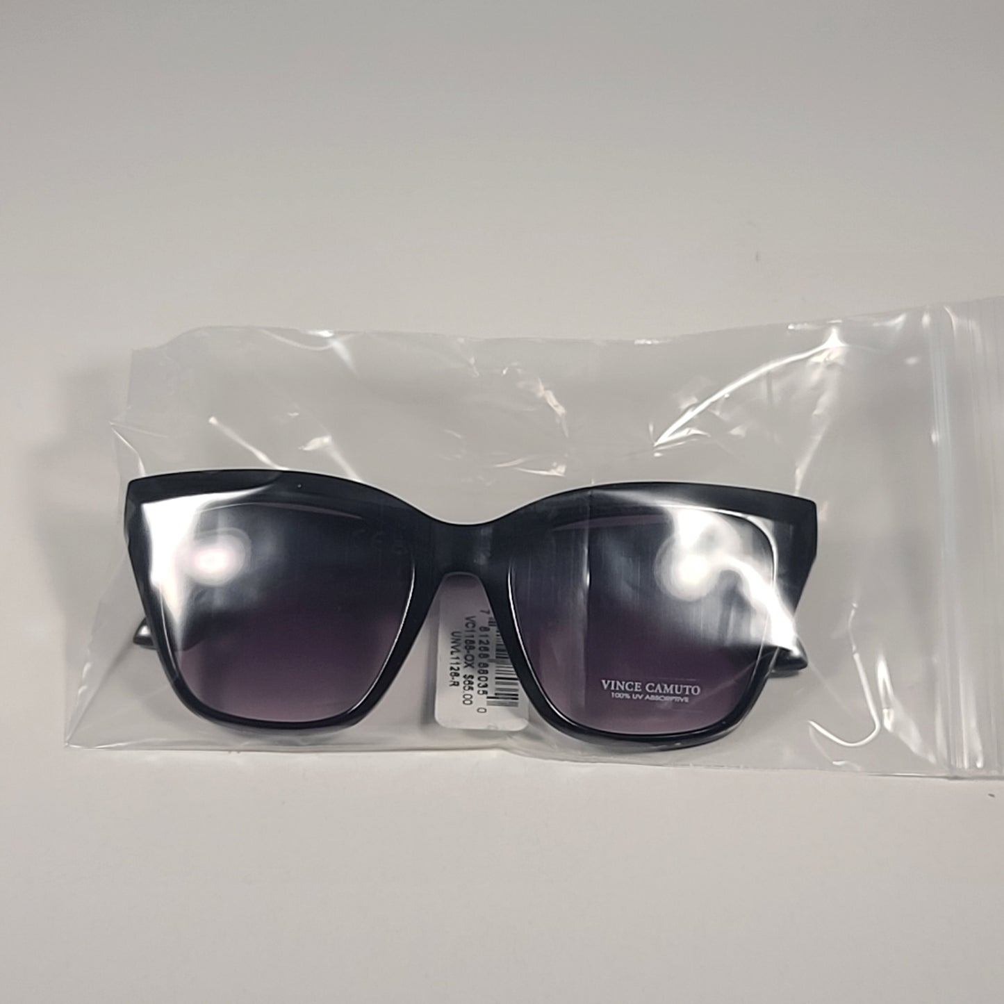 Vince Camuto VC1188 OX Cat Eye Sunglasses Shiny Black Frame Smoke Gradient Lens - Sunglasses