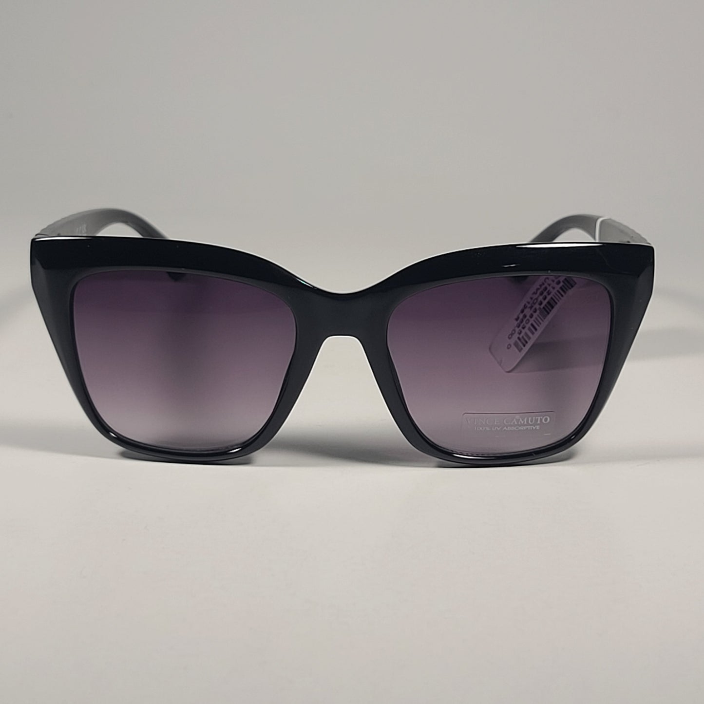 Vince Camuto VC1188 OX Cat Eye Sunglasses Shiny Black Frame Smoke Gradient Lens - Sunglasses