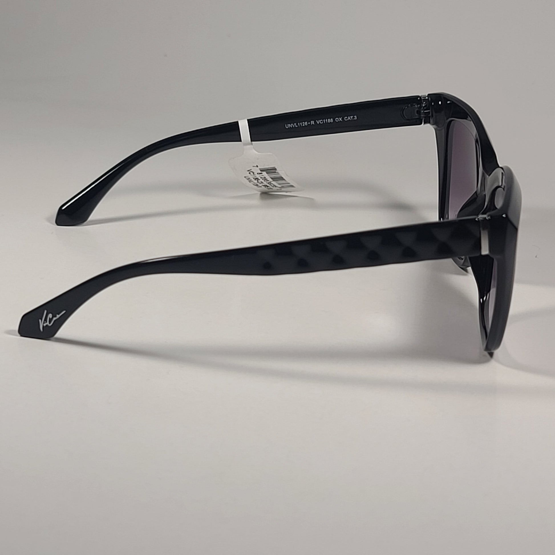 Vince Camuto VC1188 OX Cat Eye Sunglasses Shiny Black Frame Smoke Gradient Lens - Sunglasses