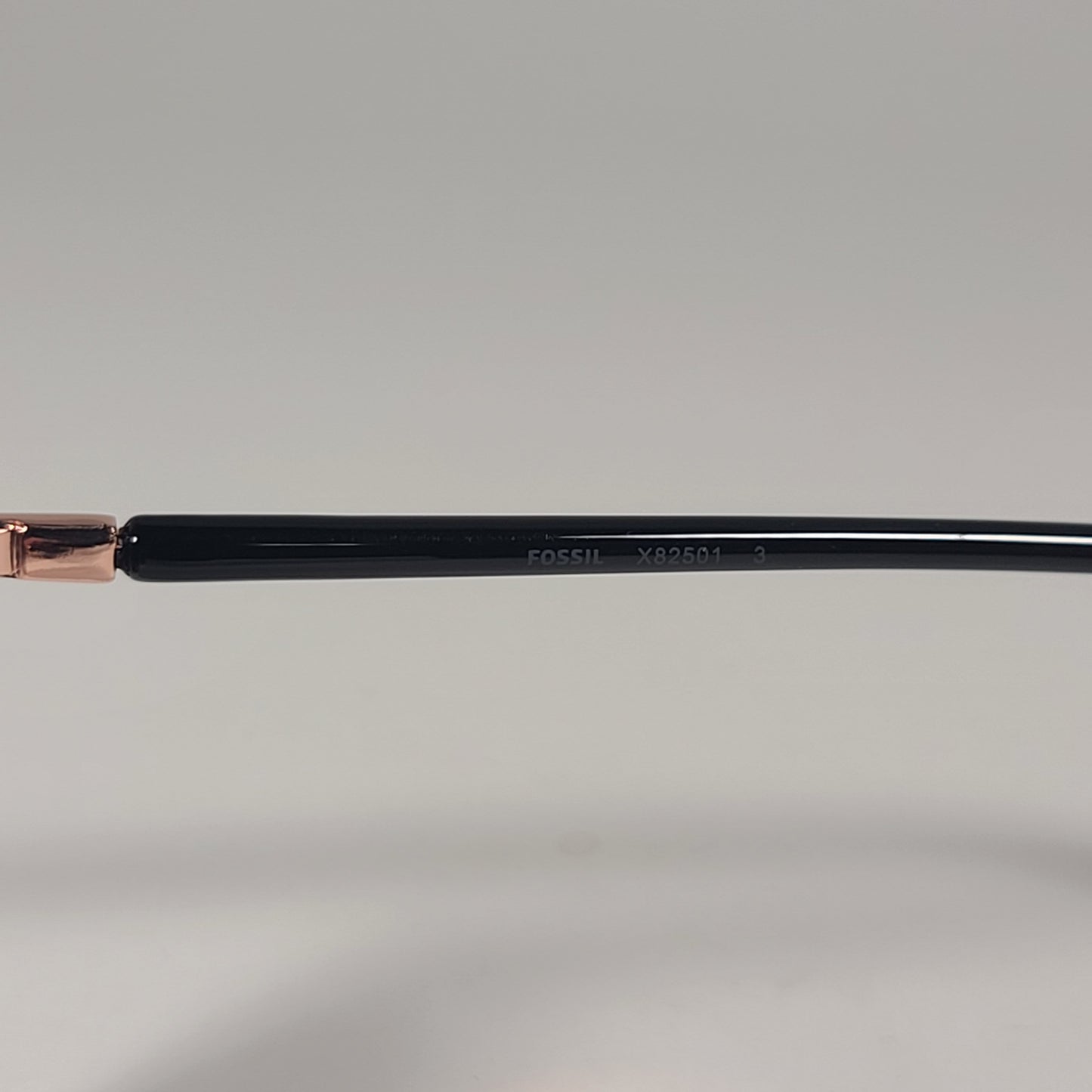 Fossil FW174 Cat Eye Sunglasses Black Gold Frame Smoke Gradient Lens 62mm - Sunglasses