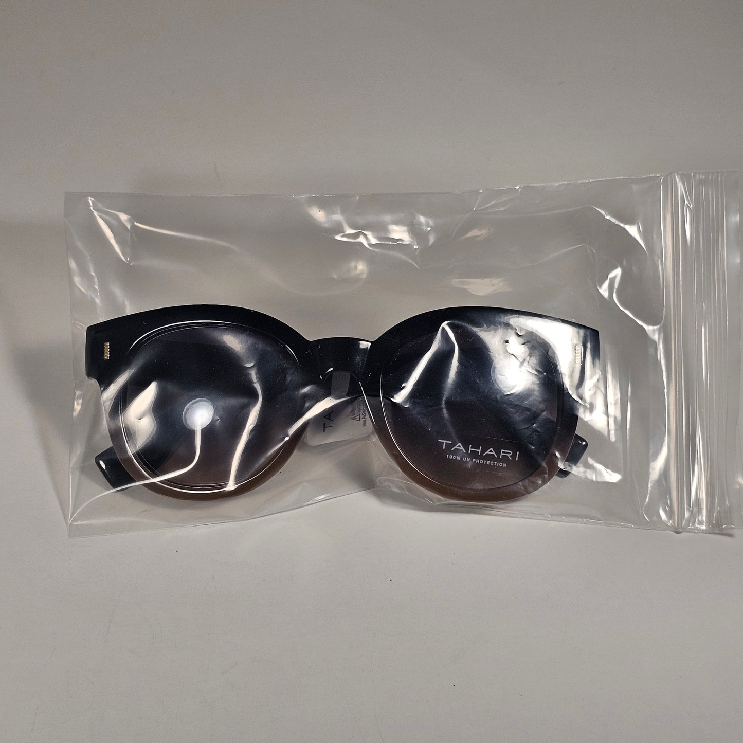 Tahari Soft Round Sunglasses Brown Fade Frame Brown Gradient Lens TH979 BRF