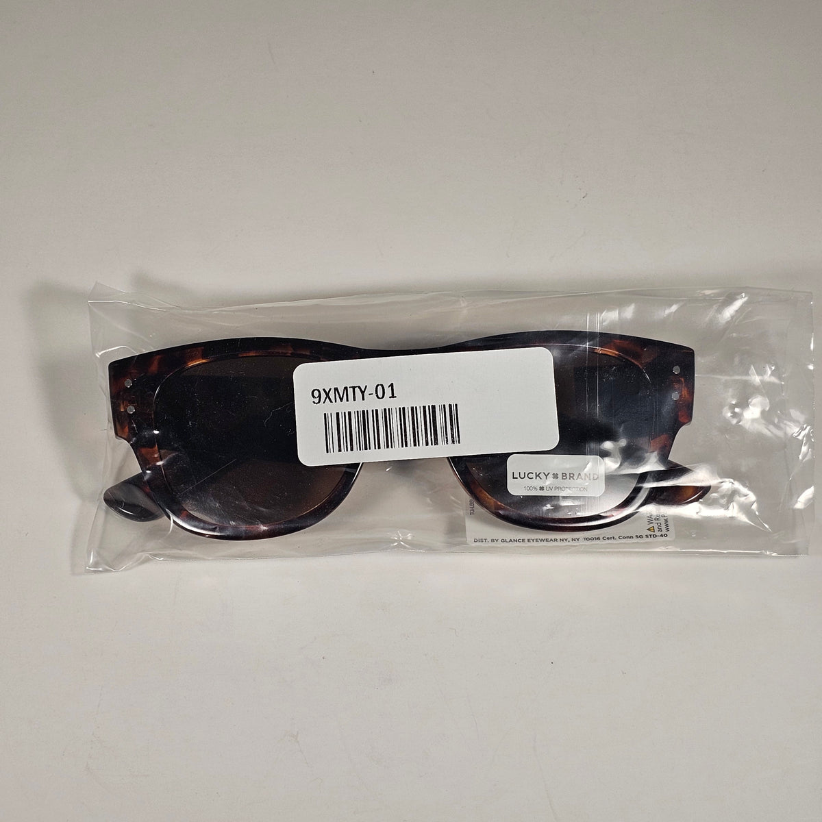 Lucky Brand LB59015 Sunglasses Blocky Square Brown Tortoise Frame Brown Lens