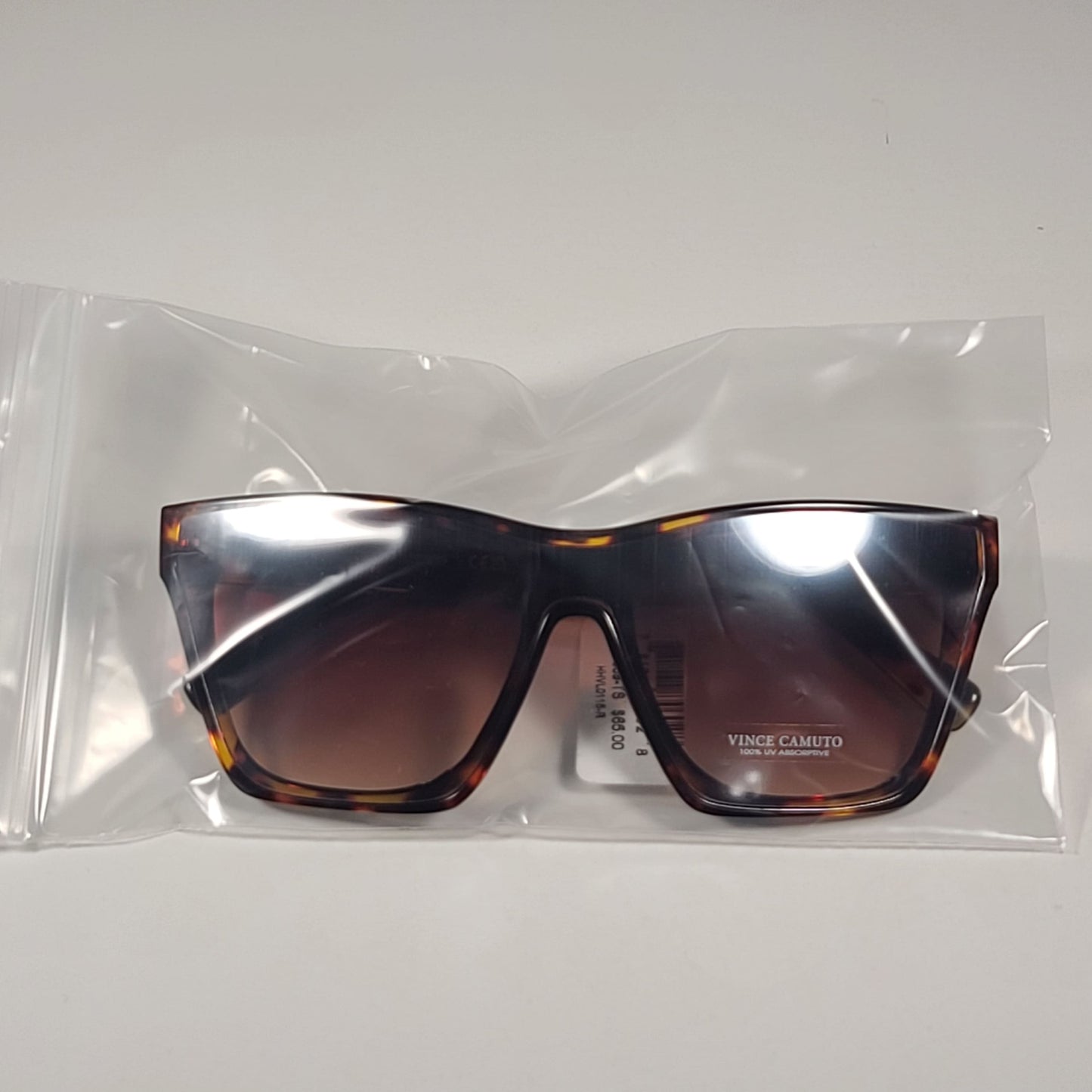 Vince Camuto Shield Sunglasses Brown Tortoise Frame Gradient Lenses VC1089 TS - Sunglasses