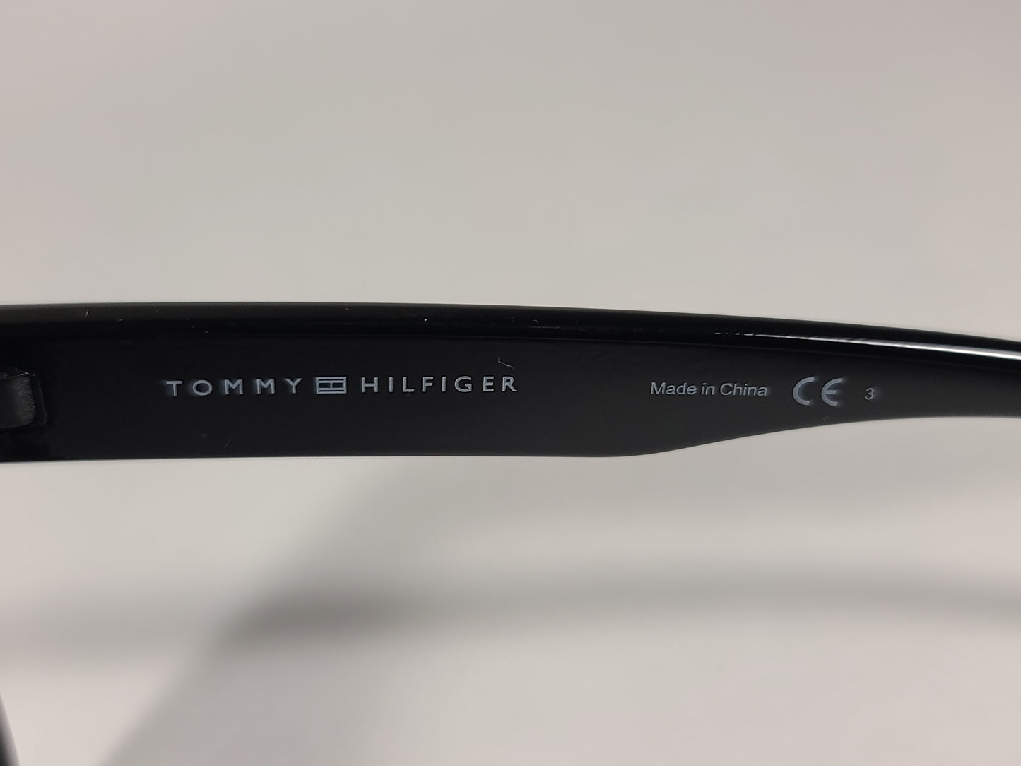 Tommy Hilfiger Kim Squared Sunglasses Shiny Black Frame Smoke Gradient Lens KIM WP OL450 - Sunglasses