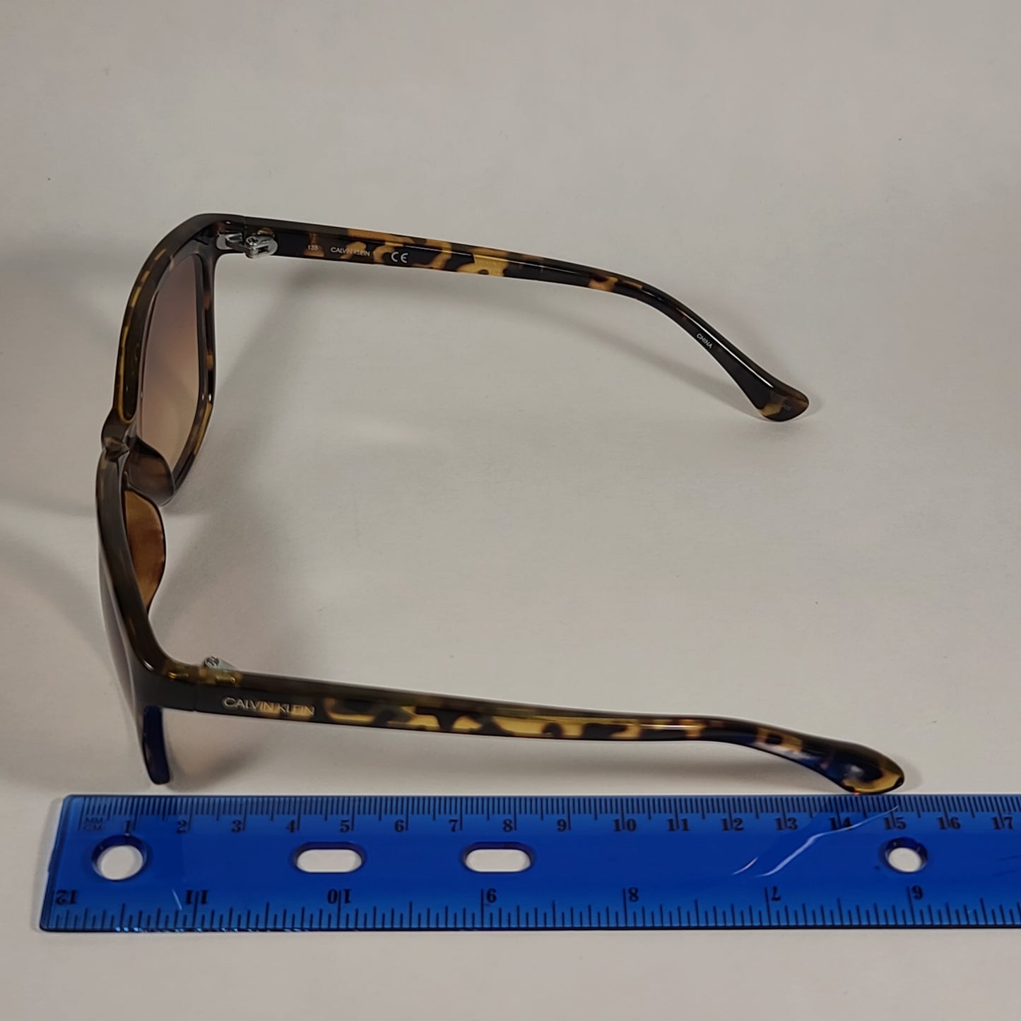 Calvin Klein Cat Eye Sunglasses CK19542S 235 Brown Tortoise Frame Brown Gradient Lens - Sunglasses