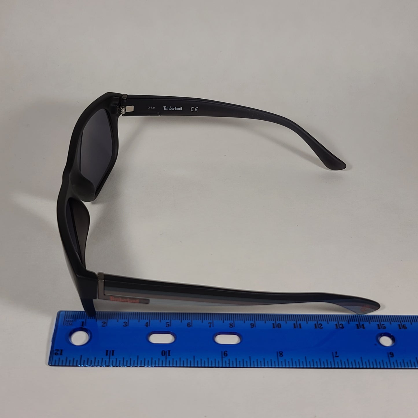 Timberland Rectangular Sunglasses Matte Black Color Block Frame Gray Lens TB7135 02A - Sunglasses