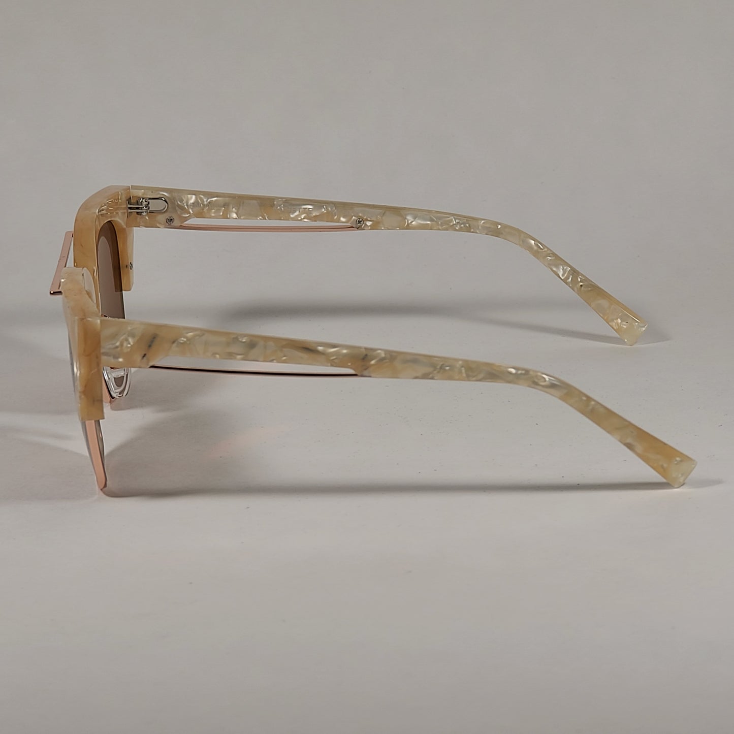 Kendall + Kylie Cosette Club Sunglasses Peach Pearl Frame Brown Lens KK5030 104 - Sunglasses