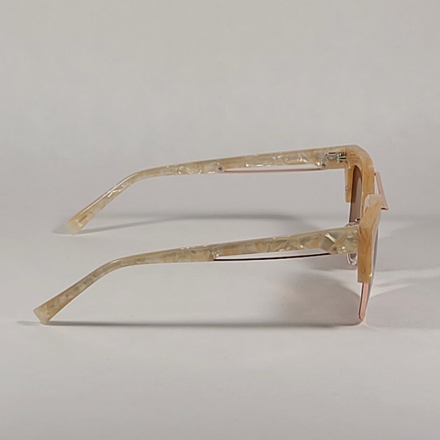 Kendall + Kylie Cosette Club Sunglasses Peach Pearl Frame Brown Lens KK5030 104 - Sunglasses