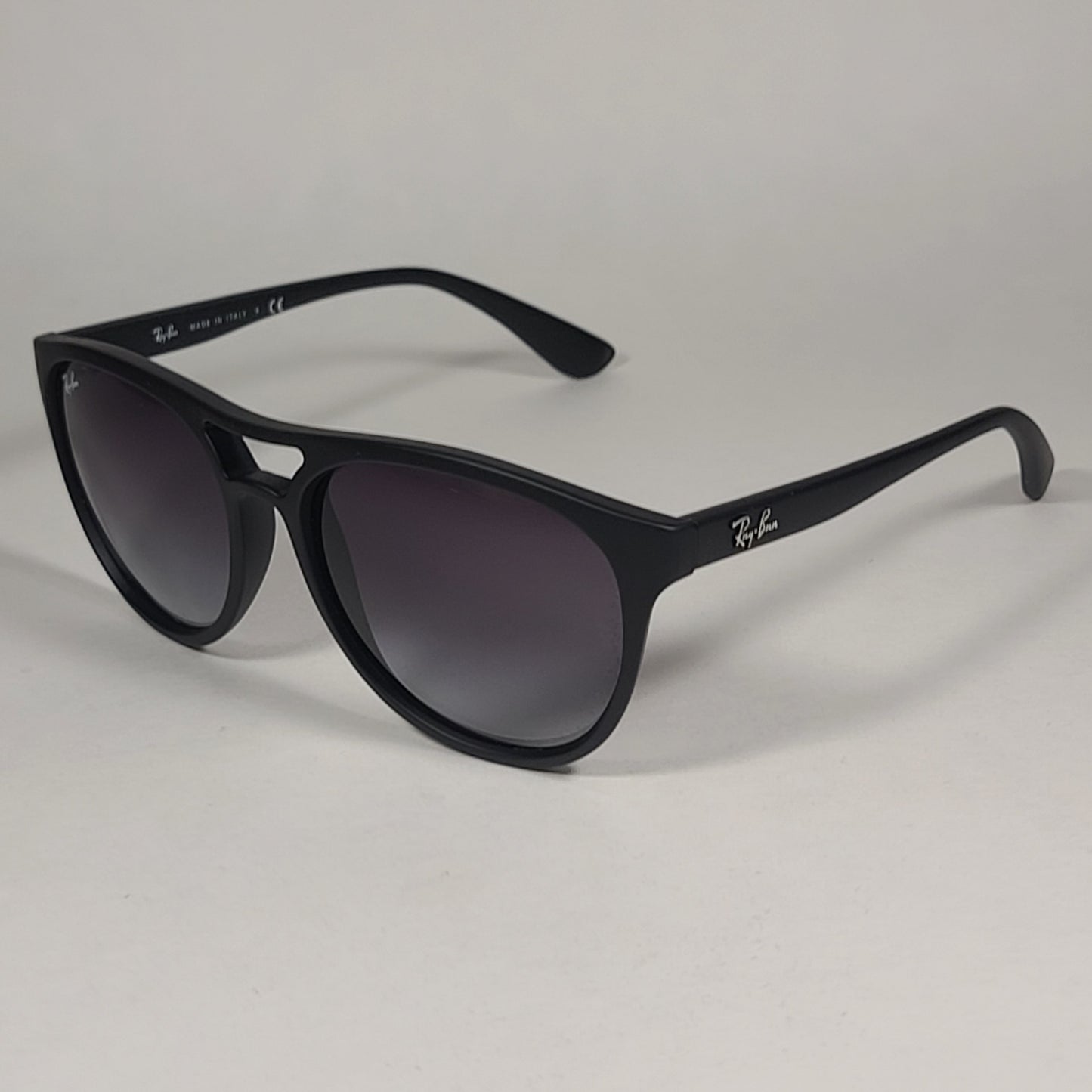 Ray-Ban Brad Round Aviator Sunglasses Matte Black Frame Gray Gradient Lens RB4170 622/8G - Sunglasses