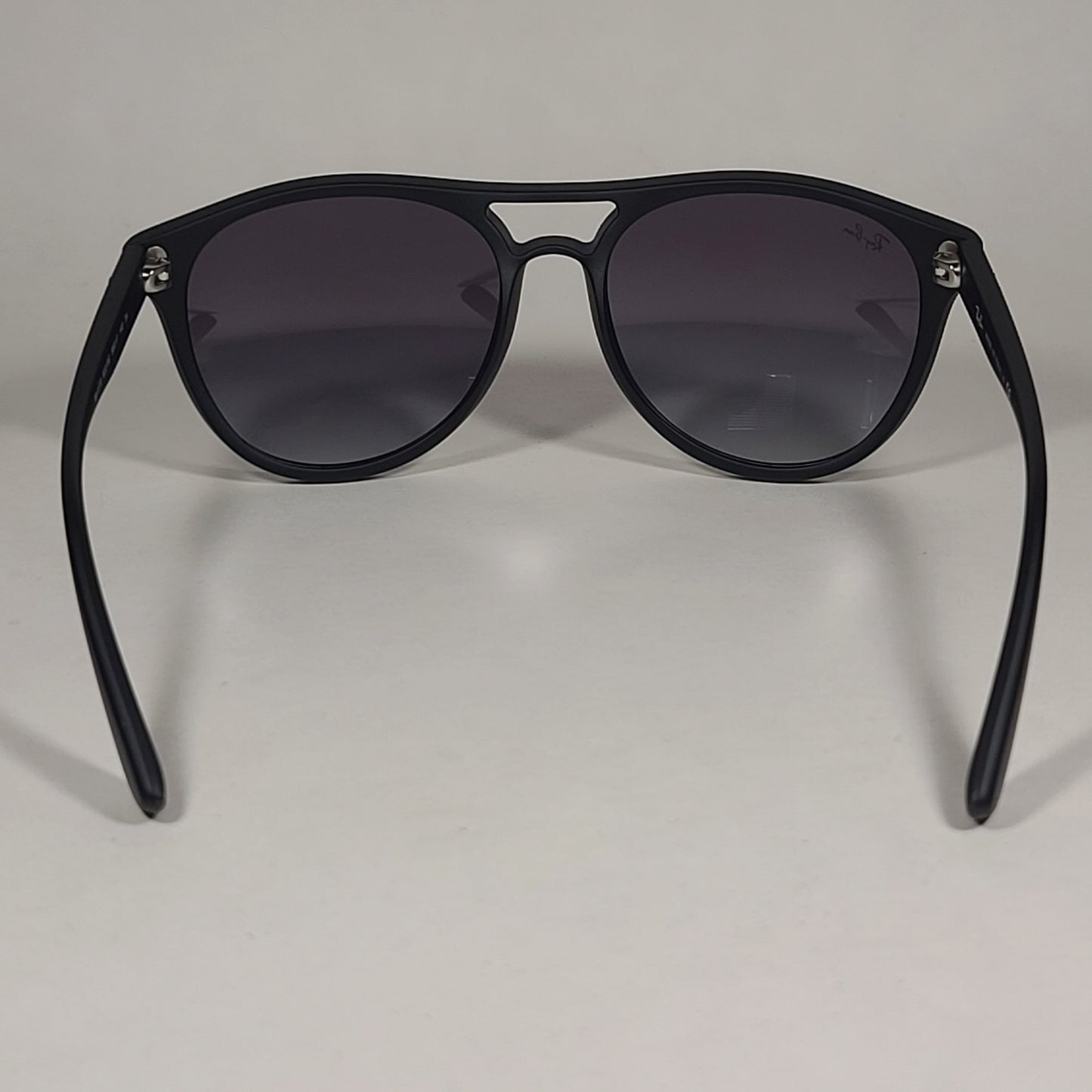 Ray-Ban Brad Round Aviator Sunglasses Matte Black Frame Gray Gradient Lens RB4170 622/8G - Sunglasses