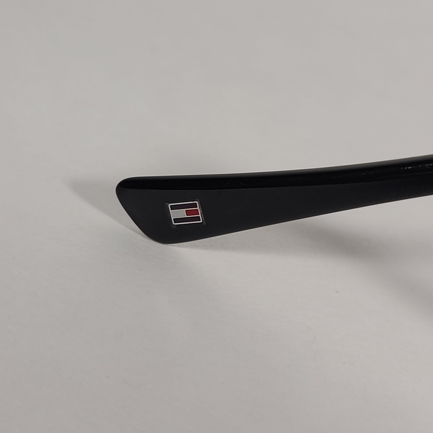Tommy Hilfiger Selina Rectangle Sunglasses Shiny Black Frame Gray Mono Lens SELINA WP OL517 - Sunglasses