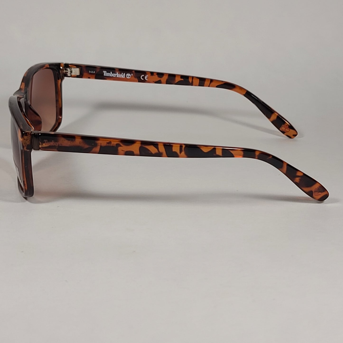 Timberland Rectangle Sunglasses Brown Tortoise Frame Brown Lens TB7146 52F - Sunglasses