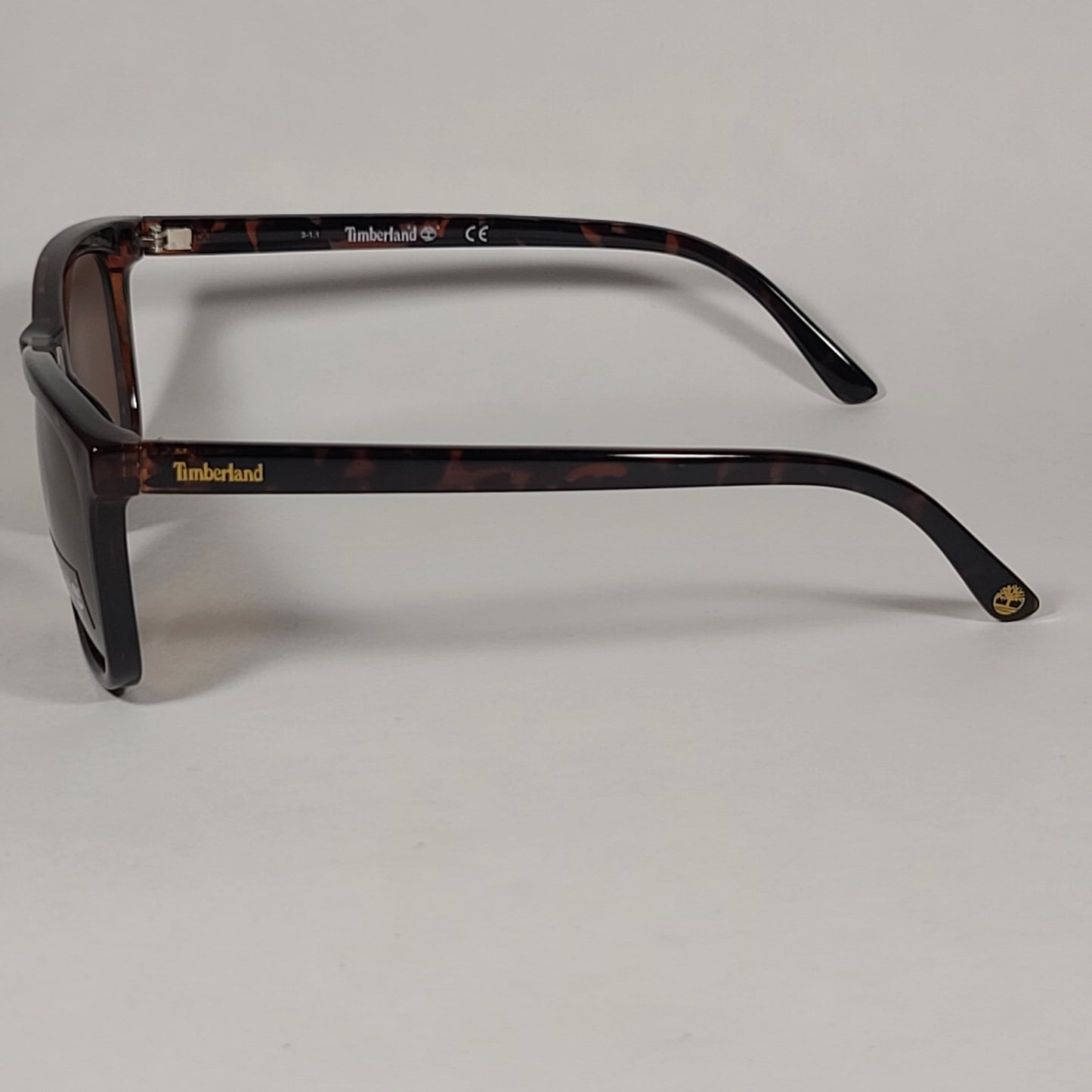Timberland Rectangle Sunglasses Brown Tortoise Frame Gold Flash Lens TB7216 52G - Sunglasses