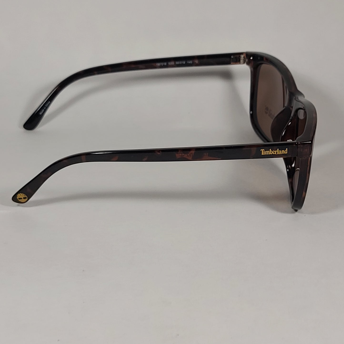 Timberland Rectangle Sunglasses Brown Tortoise Frame Gold Flash Lens TB7216 52G - Sunglasses