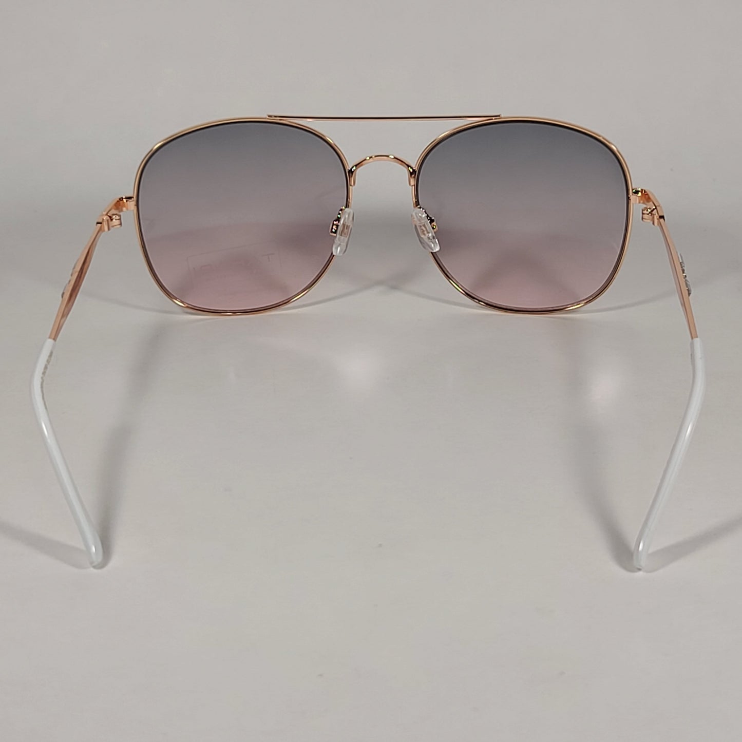 Tahari Rounded Aviator Sunglasses Gold White Pink Gradient Lens TH790 GLDWH - Sunglasses