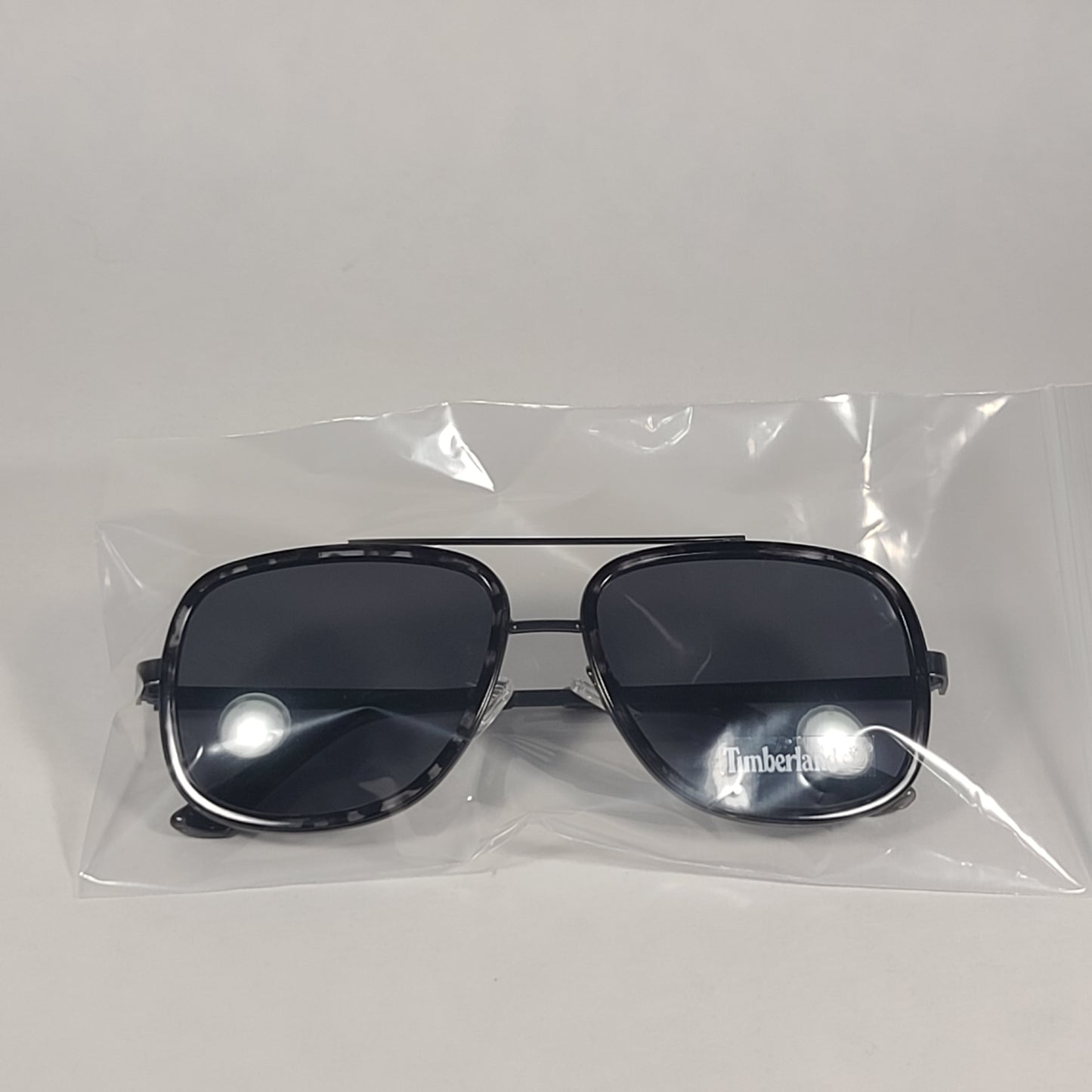 Timberland Aviator Sunglasses Gunmetal Gray Black Marble Frame Gray Lens TB7212 05A - Sunglasses