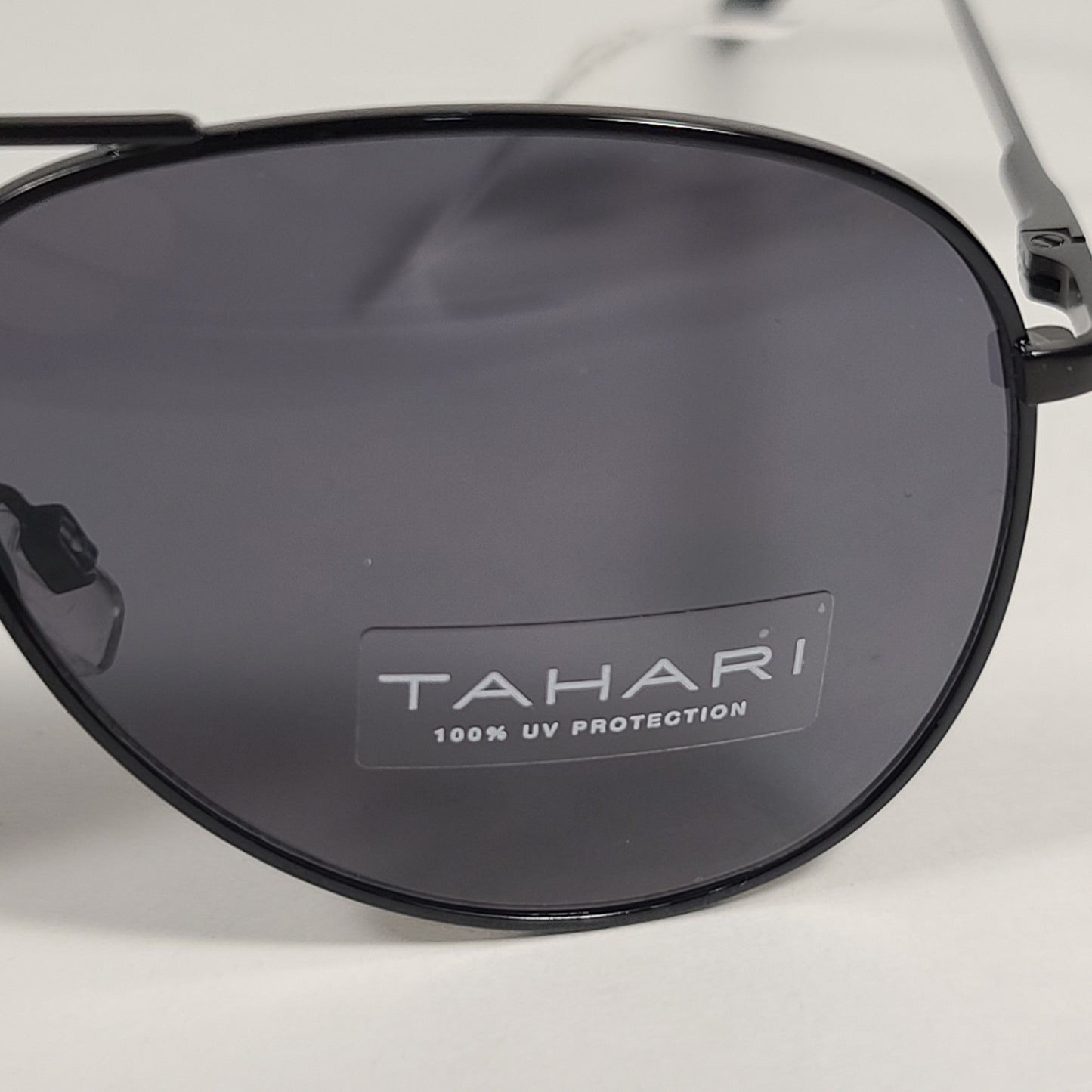 Tahari Aviator Sunglasses Matte Black Frame Gray Tinted Lens TM113 MBLK