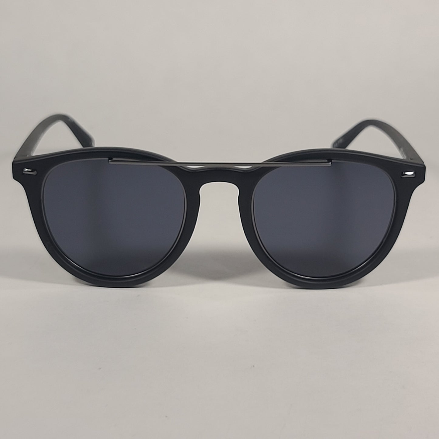 Le Specs Fire Starter Claw Round Sunglasses Matte Black Frame Gray Tinted Lens LSP1902039 - Sunglasses