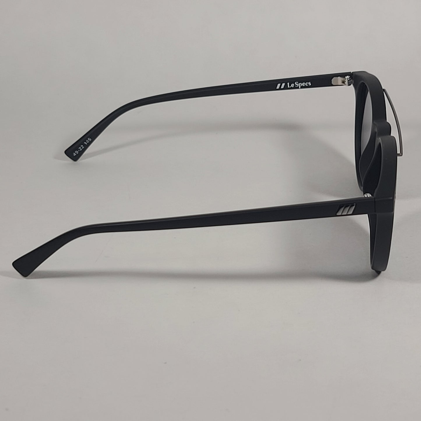 Le Specs Fire Starter Claw Round Sunglasses Matte Black Frame Gray Tinted Lens LSP1902039 - Sunglasses