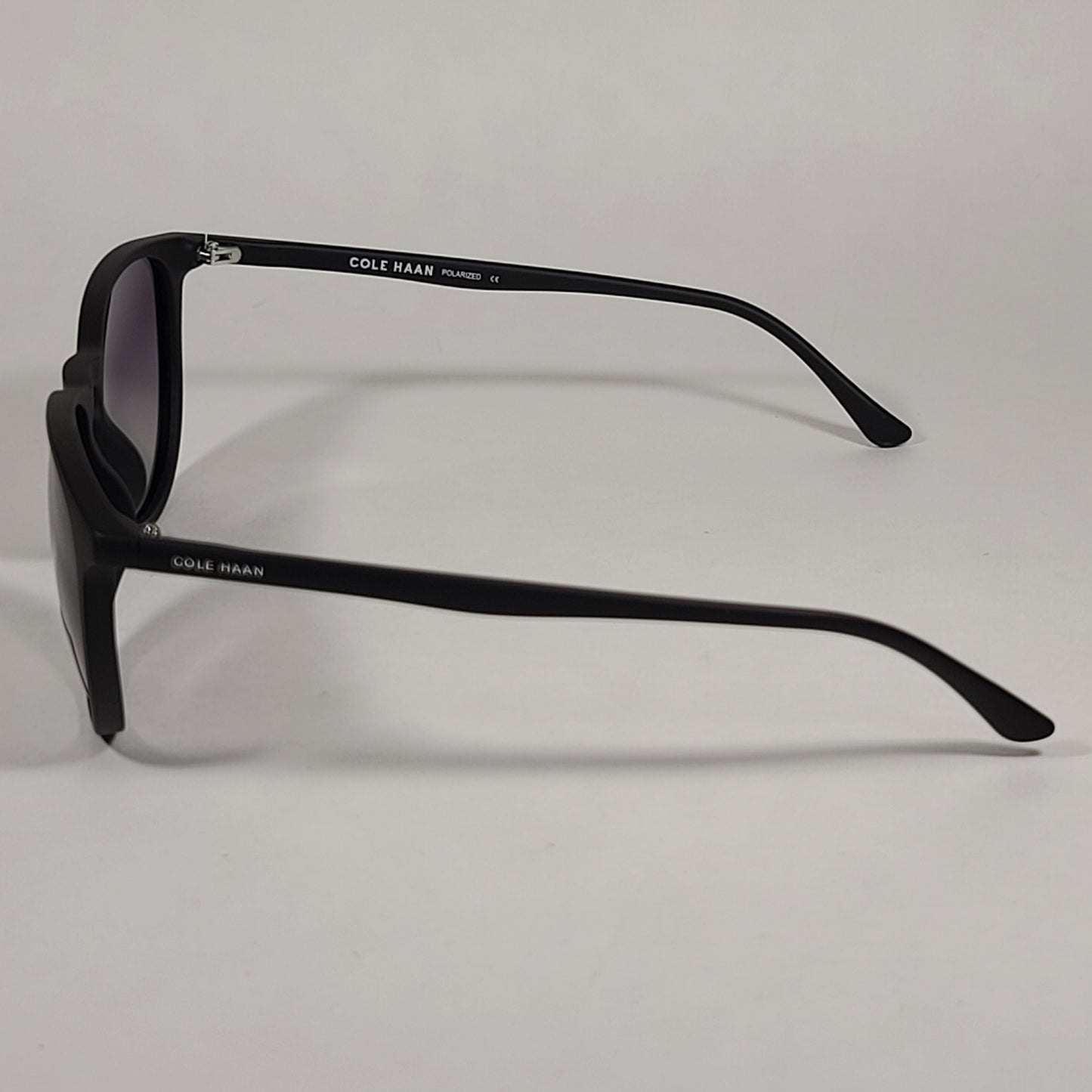 Cole Haan CH8502 001 Polarized Key Hole Sunglasses Matte Black Frame Smoke Gradient Lens - Sunglasses