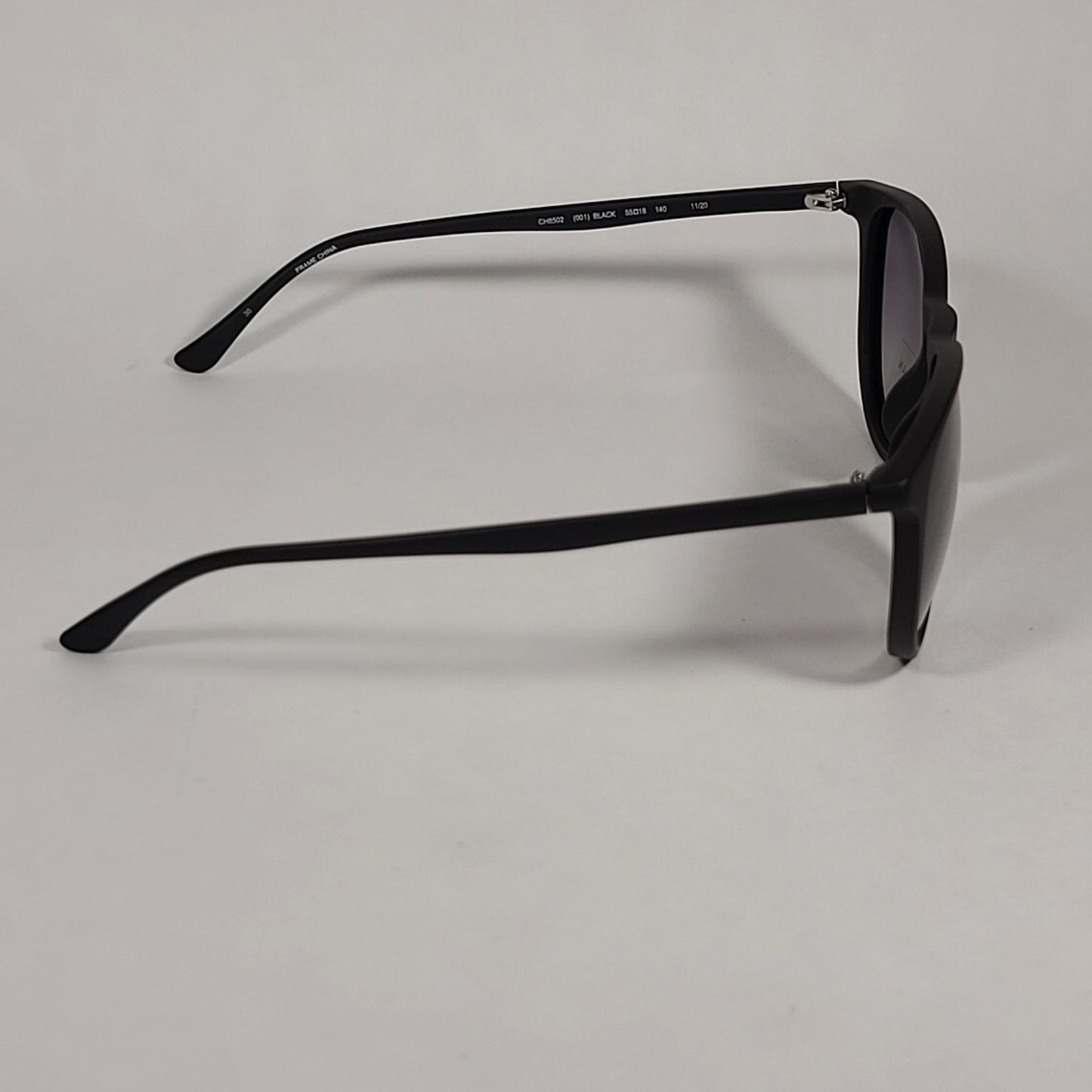 Cole Haan CH8502 001 Polarized Key Hole Sunglasses Matte Black Frame Smoke Gradient Lens - Sunglasses