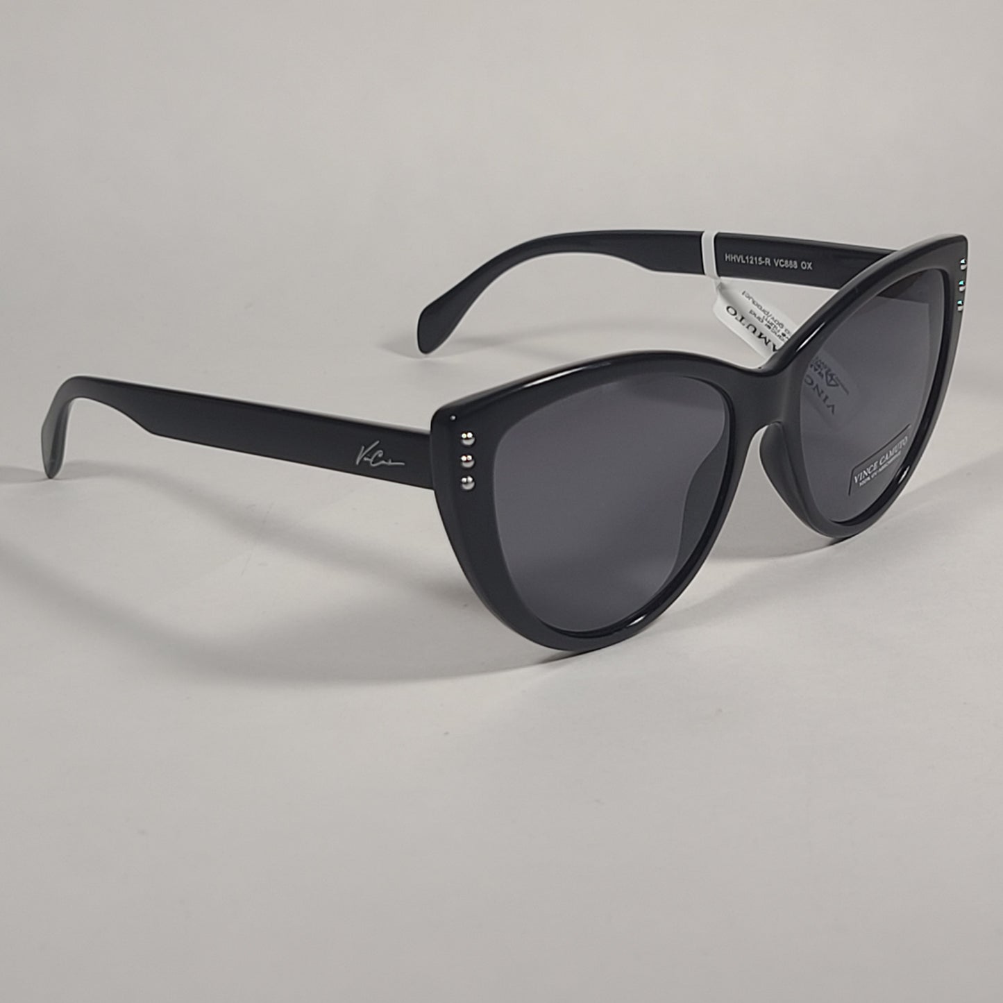 Vince Camuto Cat Eye Sunglasses Shiny Black Gray Tinted Lens VC888 OX - Sunglasses