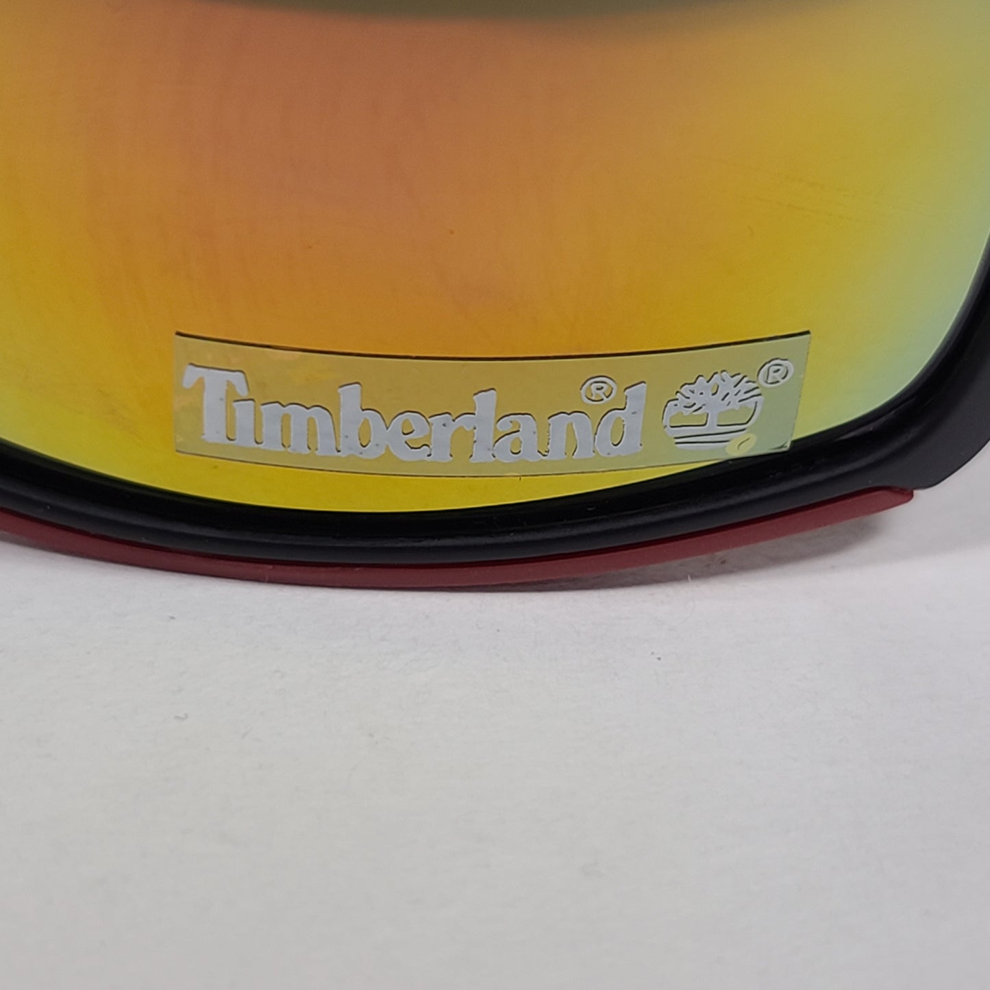 Timberland Wrap Sunglasses Matte Black Burnt Orange Frame Orange Mirror Lens TB7178 02U - Sunglasses