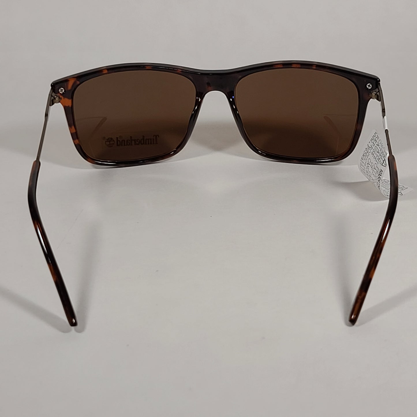 Timberland Rectangle Sunglasses Brown Metal Tortoise Frame Brown Lens TB7177 52E - Sunglasses