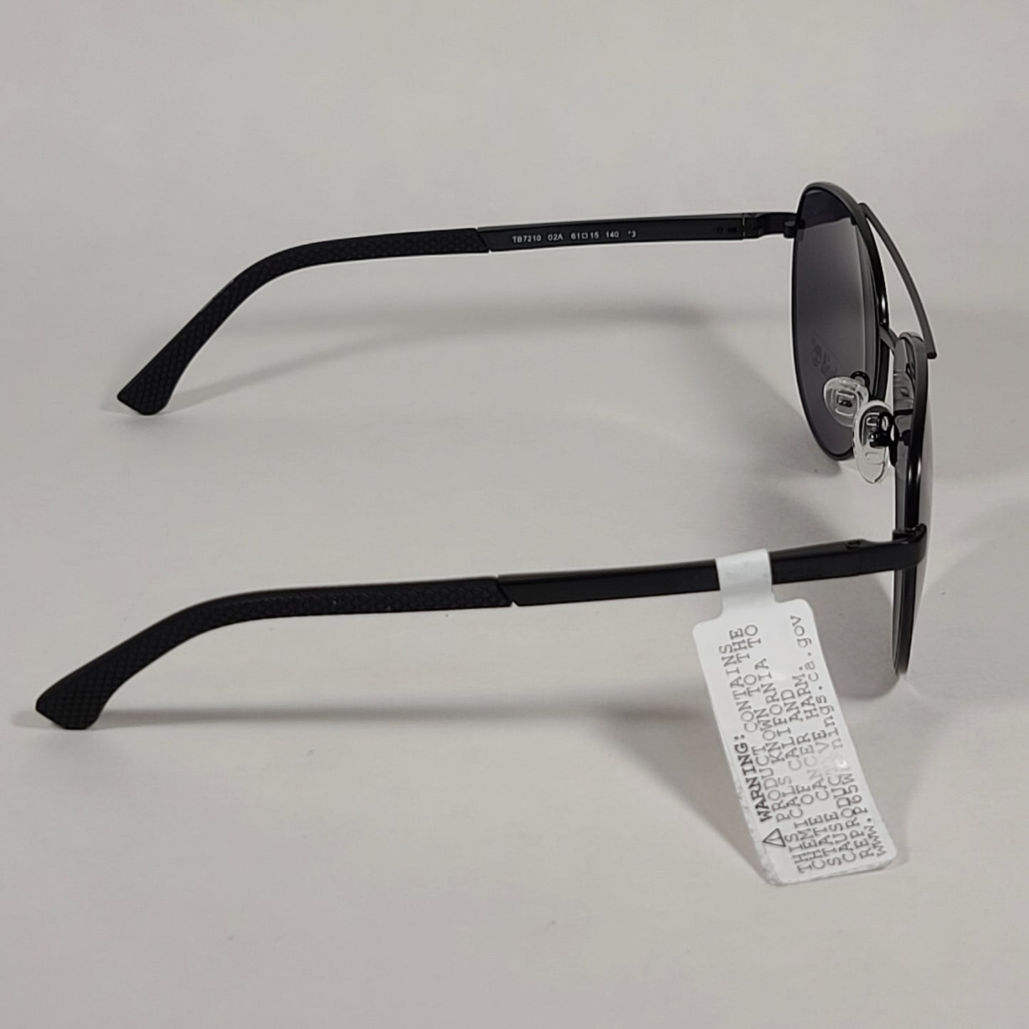 Timberland Aviator Sunglasses Black Metal Frame Gray Lens TB7210 02A - Sunglasses