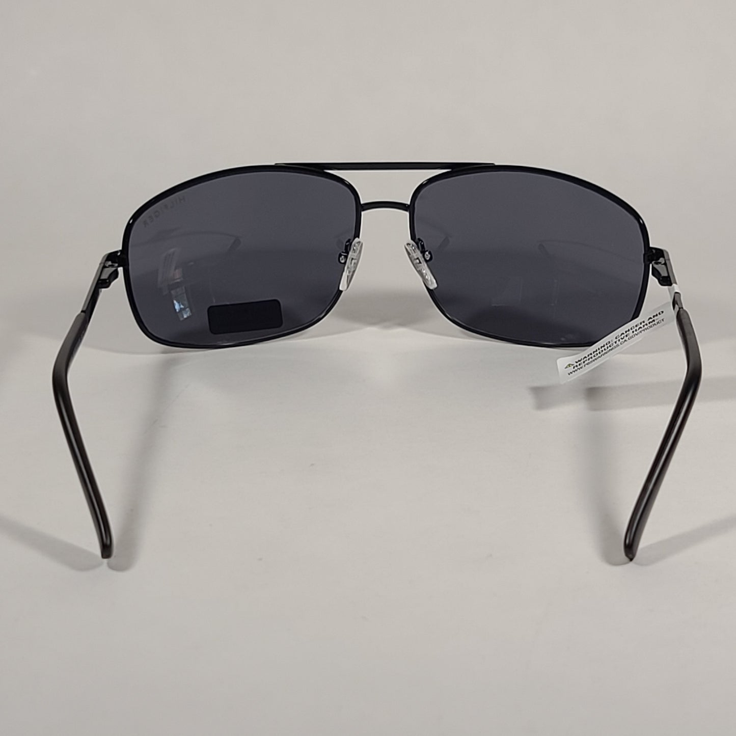Tommy Hilfiger Vance Rectangular Sunglasses Black Gray Frame Gray Tinted Lens VANCE MM OM205 - Sunglasses