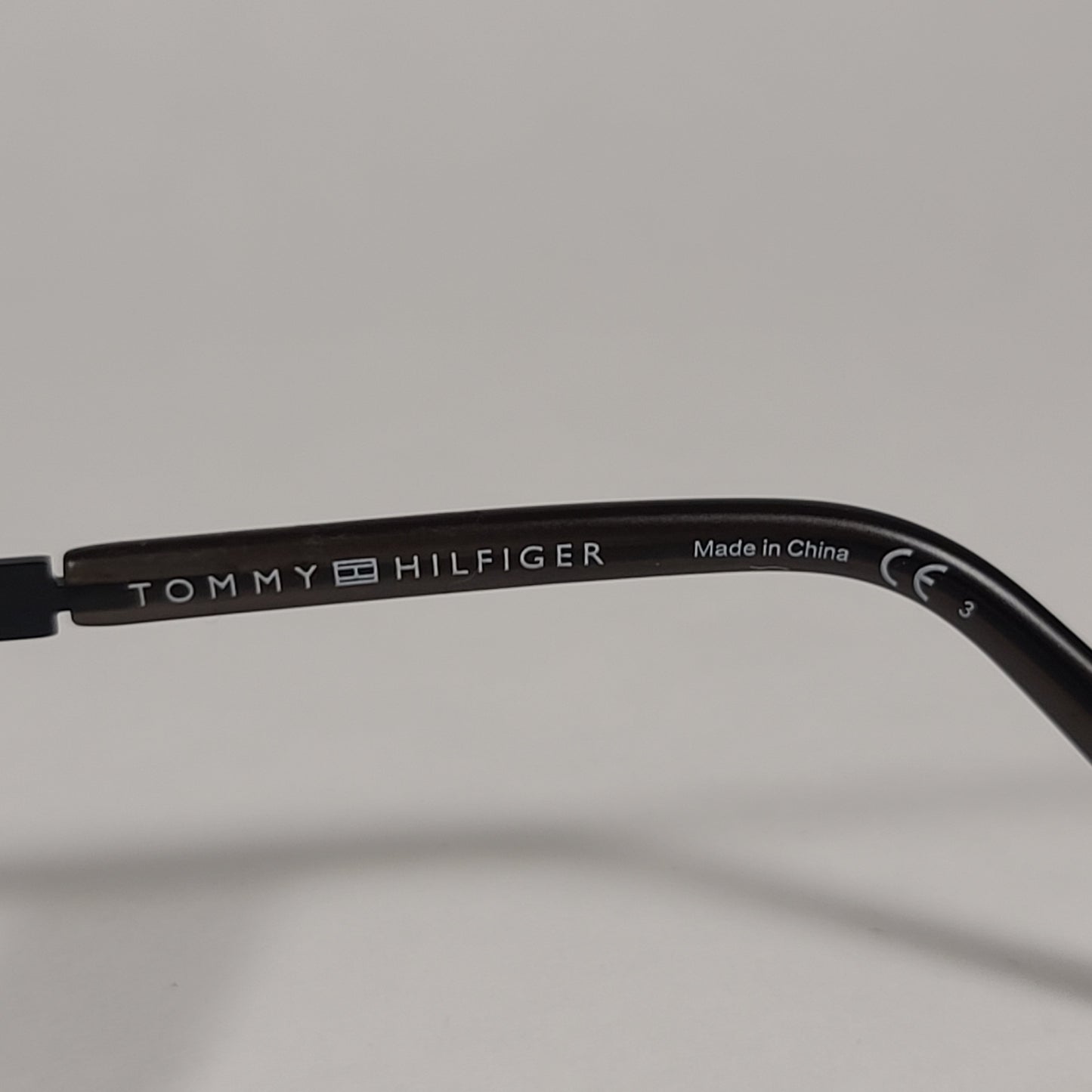 Tommy Hilfiger Vance Rectangular Sunglasses Black Gray Frame Gray Tinted Lens VANCE MM OM205 - Sunglasses