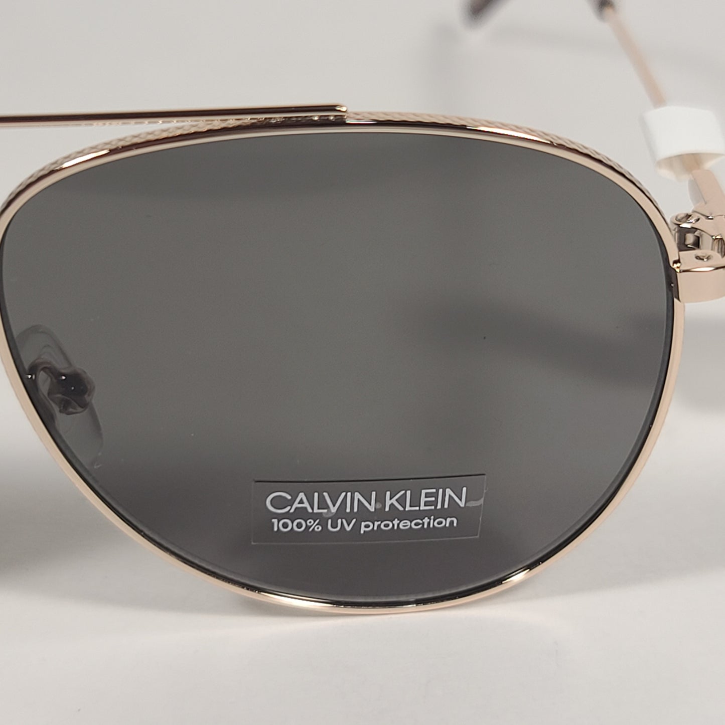 Calvin Klein CK20120S 717 Aviator Pilot Sunglasses Gold Frame Green Tinted Lens - Sunglasses
