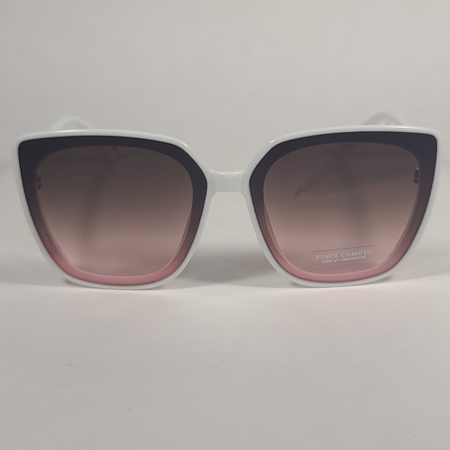 Vince Camuto Cat Eye Square Sunglasses White Frame Pink Gradient Lens VC964 WH - Sunglasses