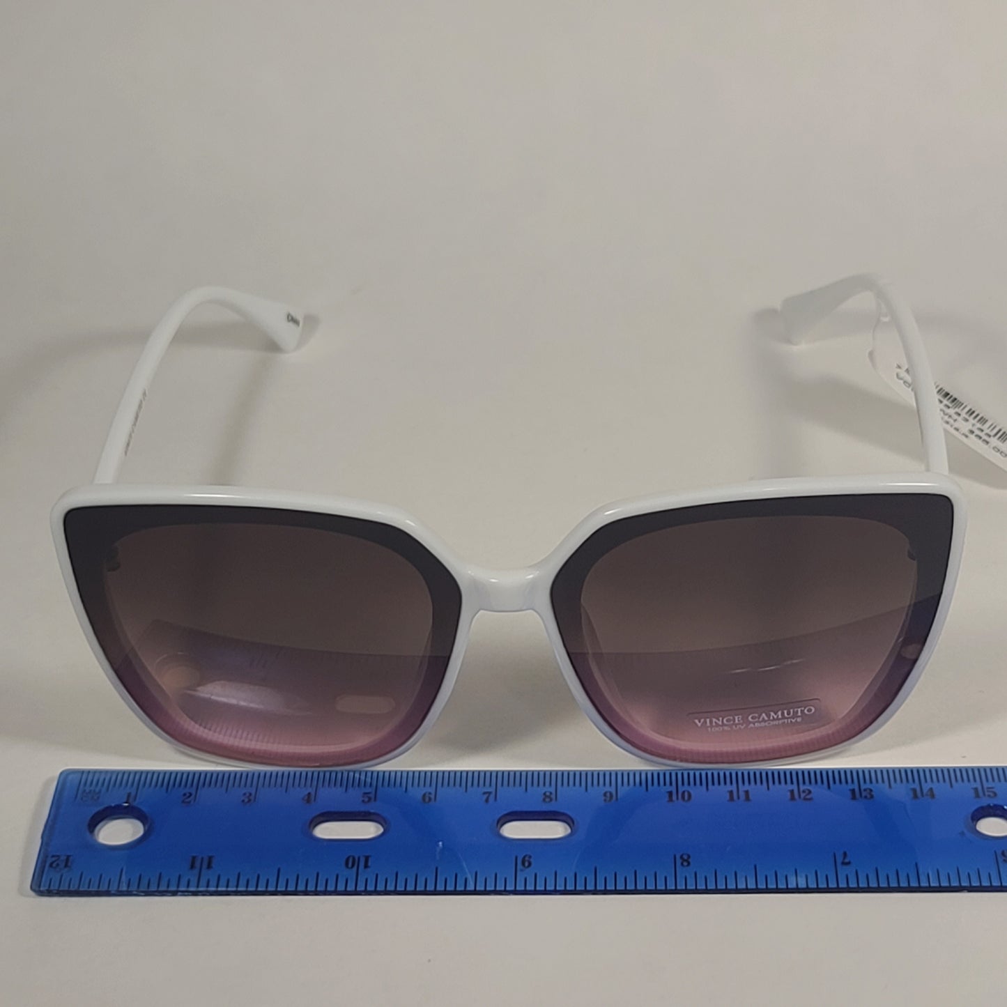 Vince Camuto Cat Eye Square Sunglasses White Frame Pink Gradient Lens VC964 WH - Sunglasses