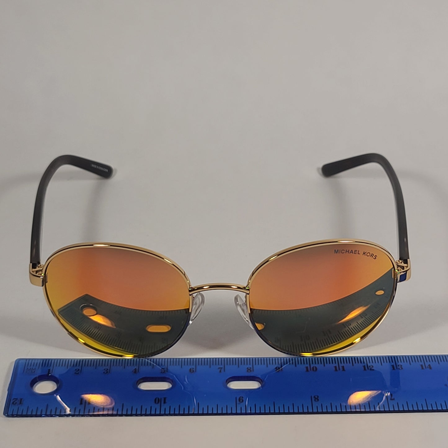 Michael Kors Sadie III Round Sunglasses Tortoise Frame Orange Mirror Lens MK1007 10246Q - Sunglasses