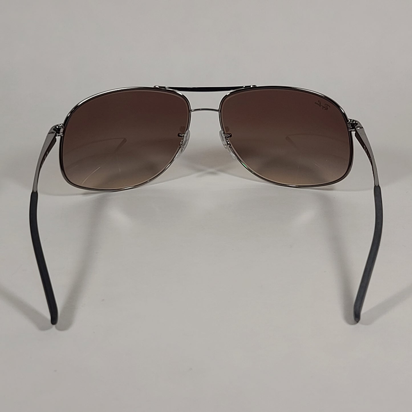 Ray-Ban RB3387 004/13 Pilot Sunglasses Gunmetal Gray Frame Brown Gradient Lens - Sunglasses